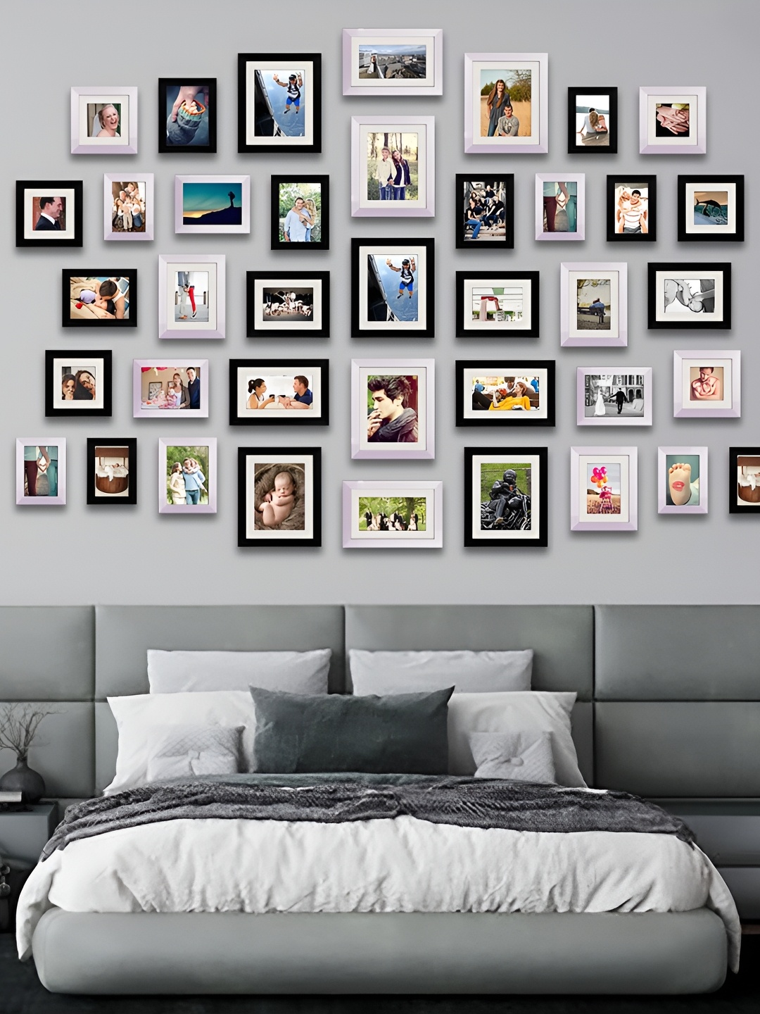 

ArtzFolio Black & White 39 Pieces Wooden Wall Photo Frames