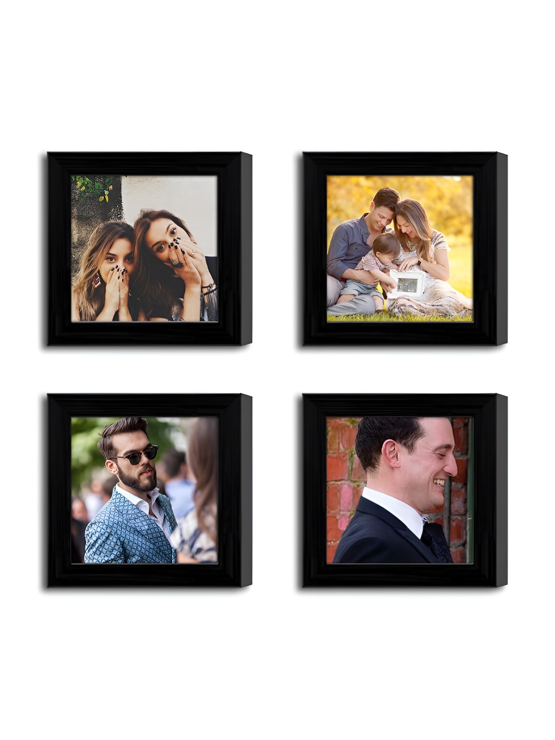 

ArtzFolio Black 4 Pieces Wooden Wall Photo Frames