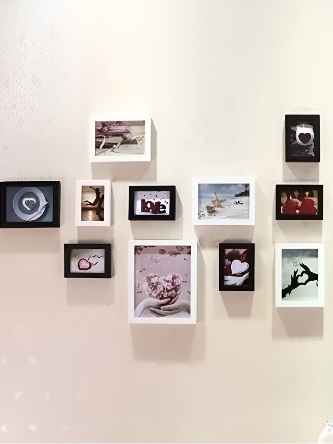 

ArtzFolio White & Black 15 Pieces Wooden Wall Photo Frames