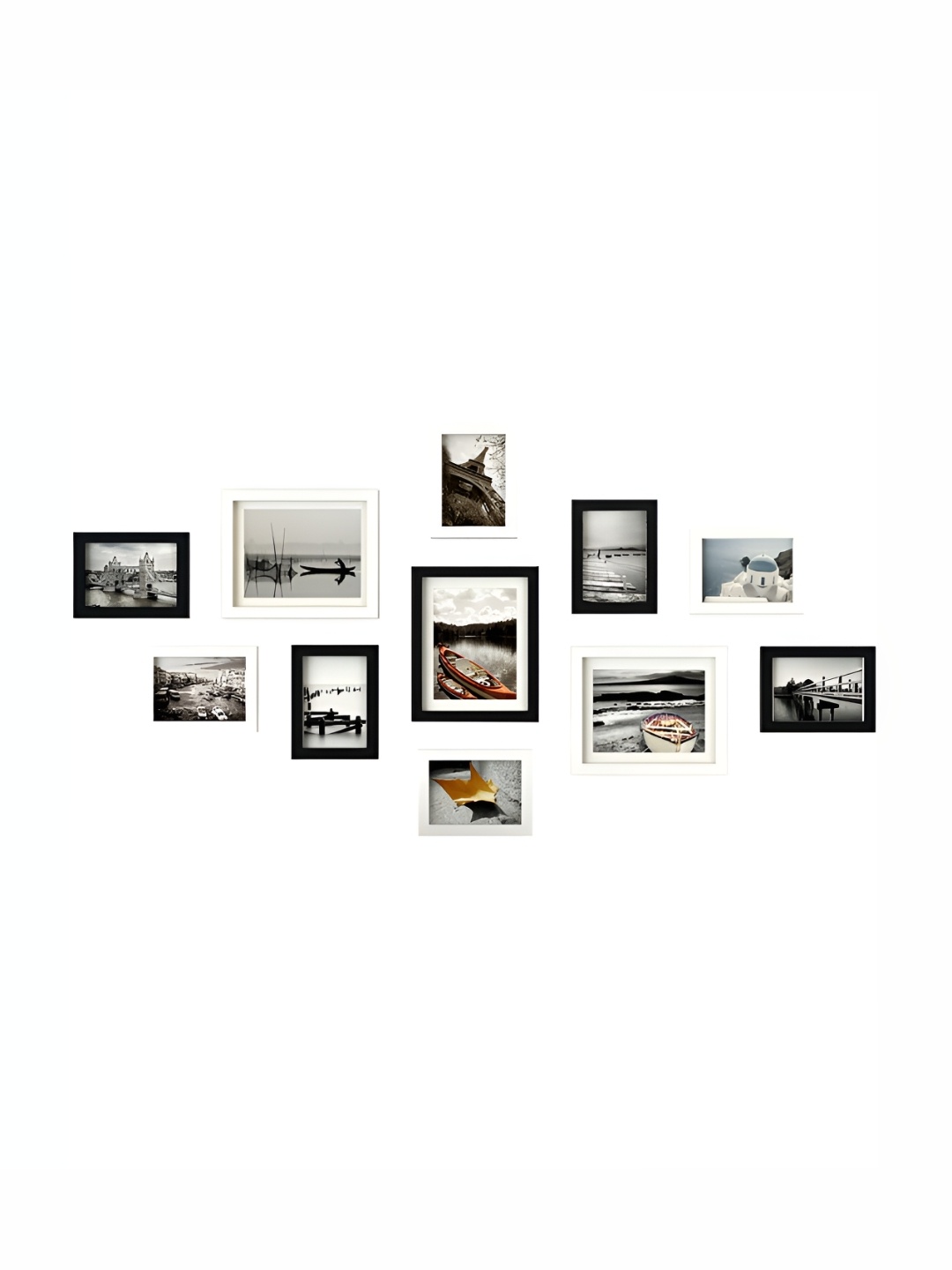 

ArtzFolio Black & White 11Pcs Wooden Wall Photo Frames