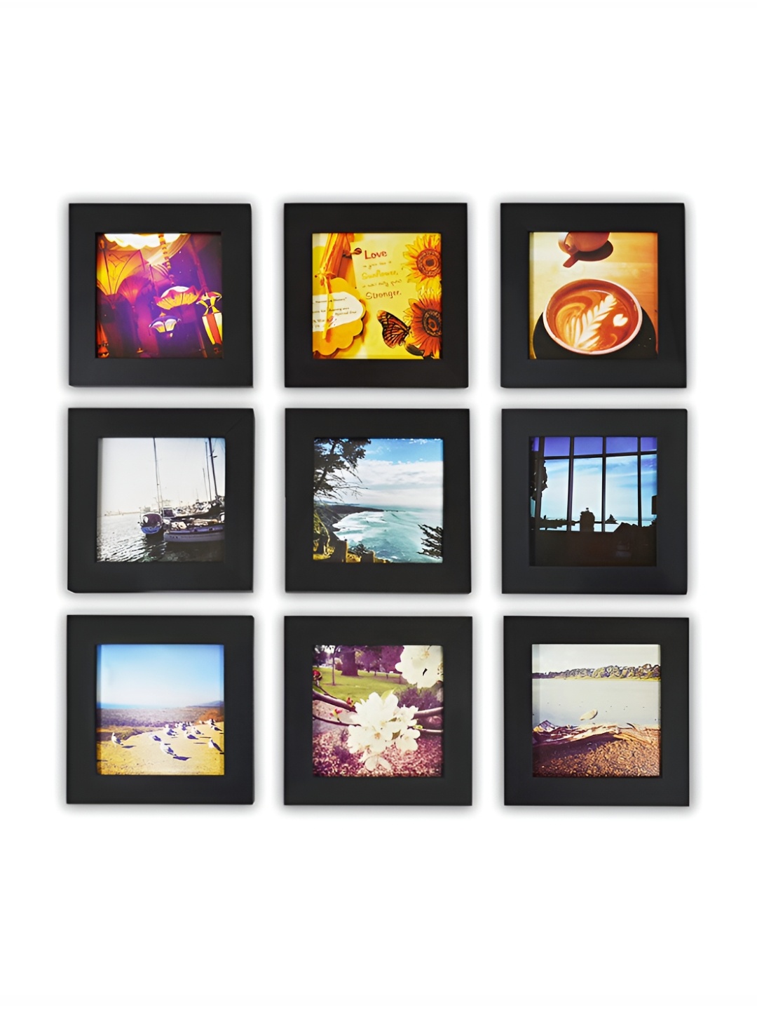 

ArtzFolio Black 9 Pieces Wooden Wall Photo Frames