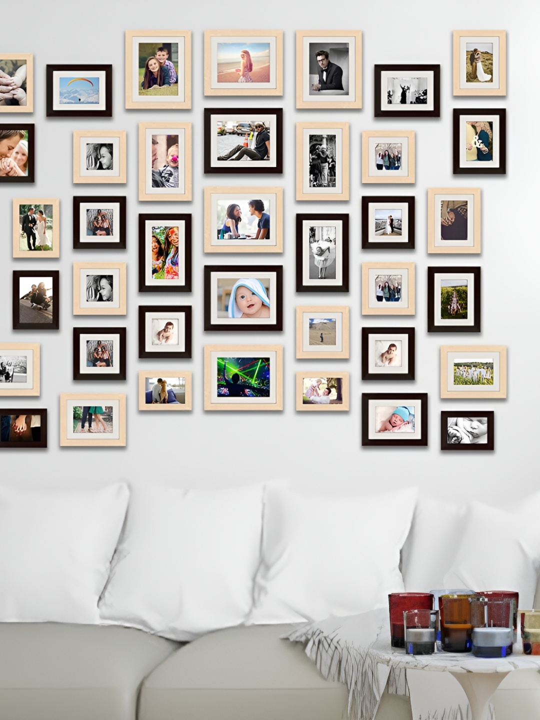 

ArtzFolio Black & Beige 39 Pieces Wooden Wall Photo Frames