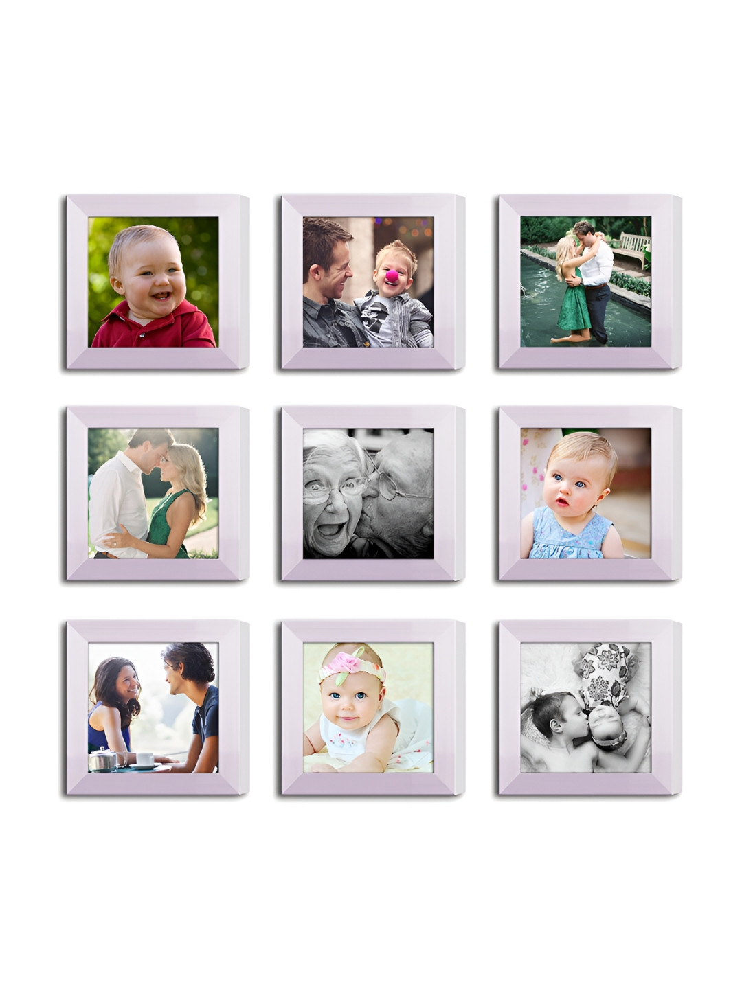 

ArtzFolio White 9 Pieces Wooden Wall Photo Frames