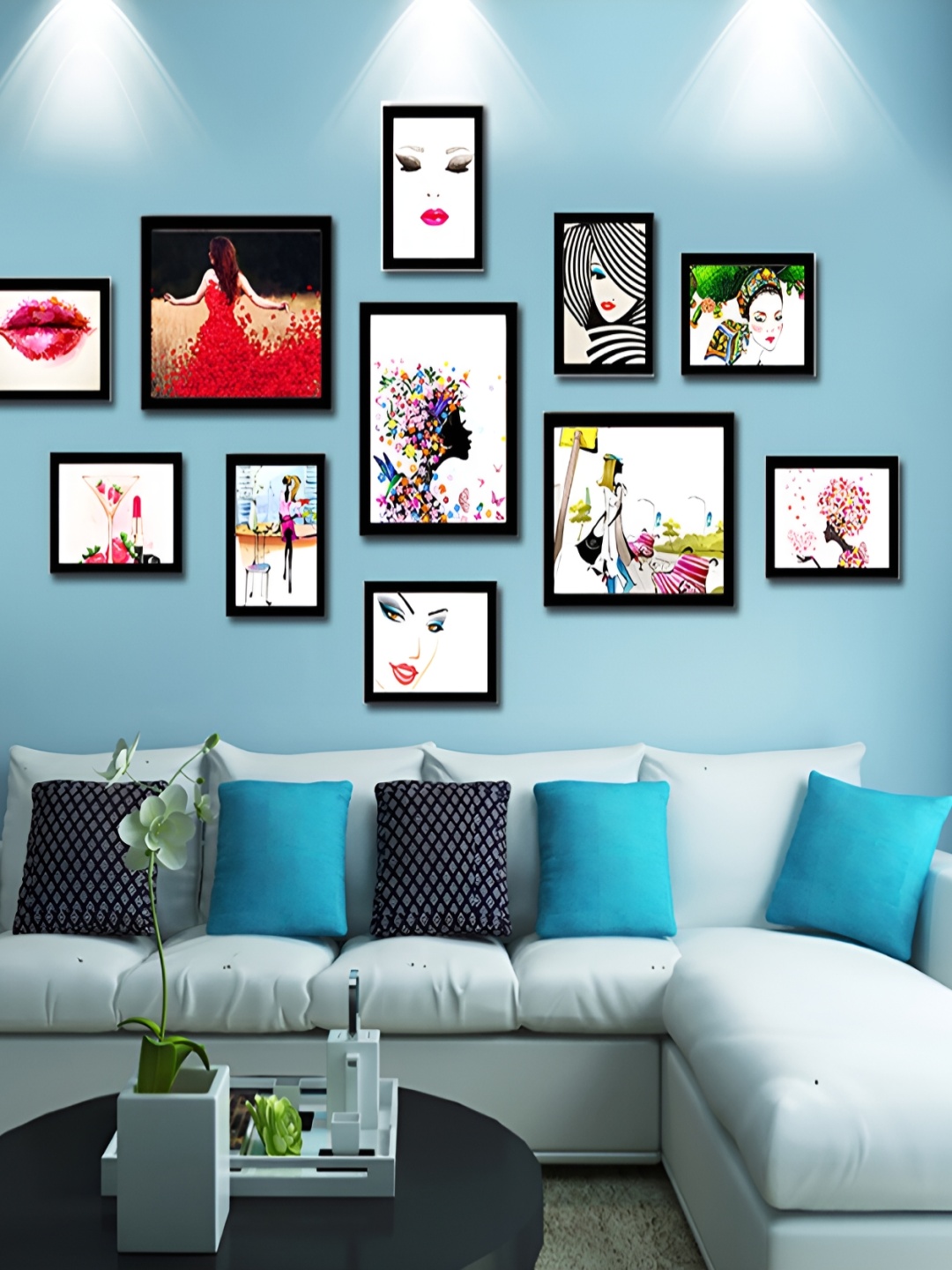 

ArtzFolio Black 11 Pieces Wooden Wall Photo Frames