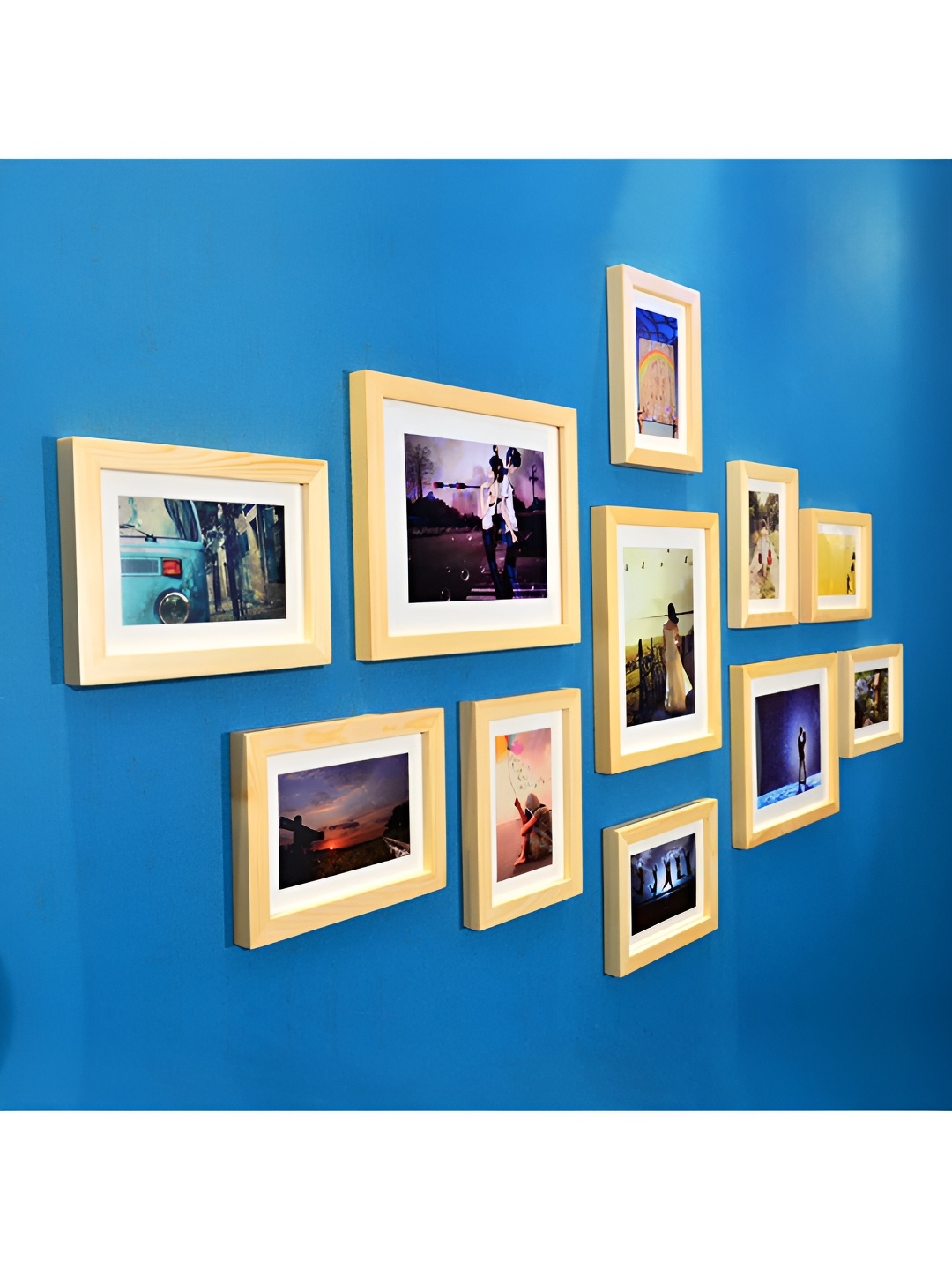 

ArtzFolio Camel Brown 11Pcs Wooden Wall Photo Frames