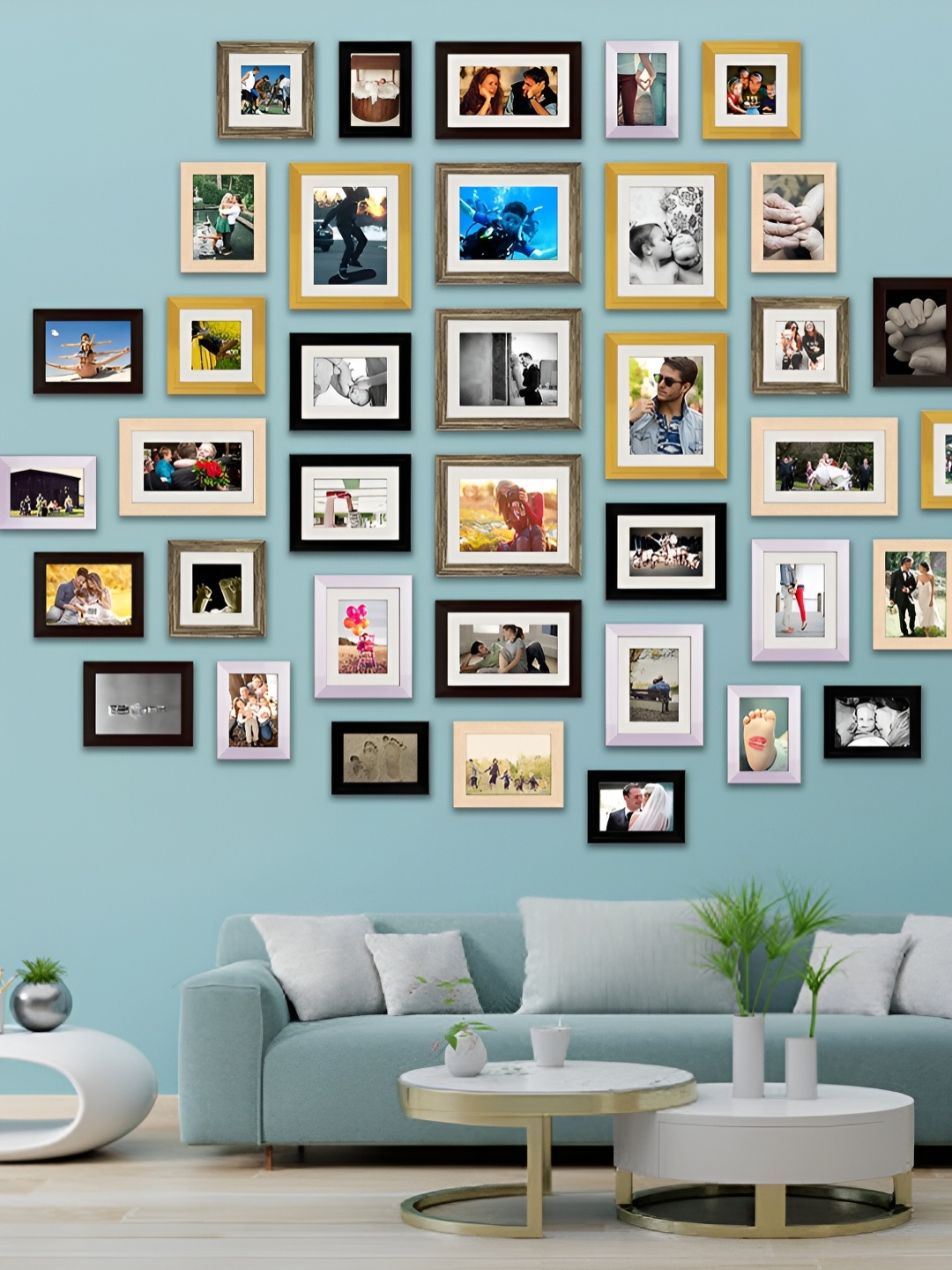 

ArtzFolio Black & White 38 Pieces Wooden Wall Photo Frames