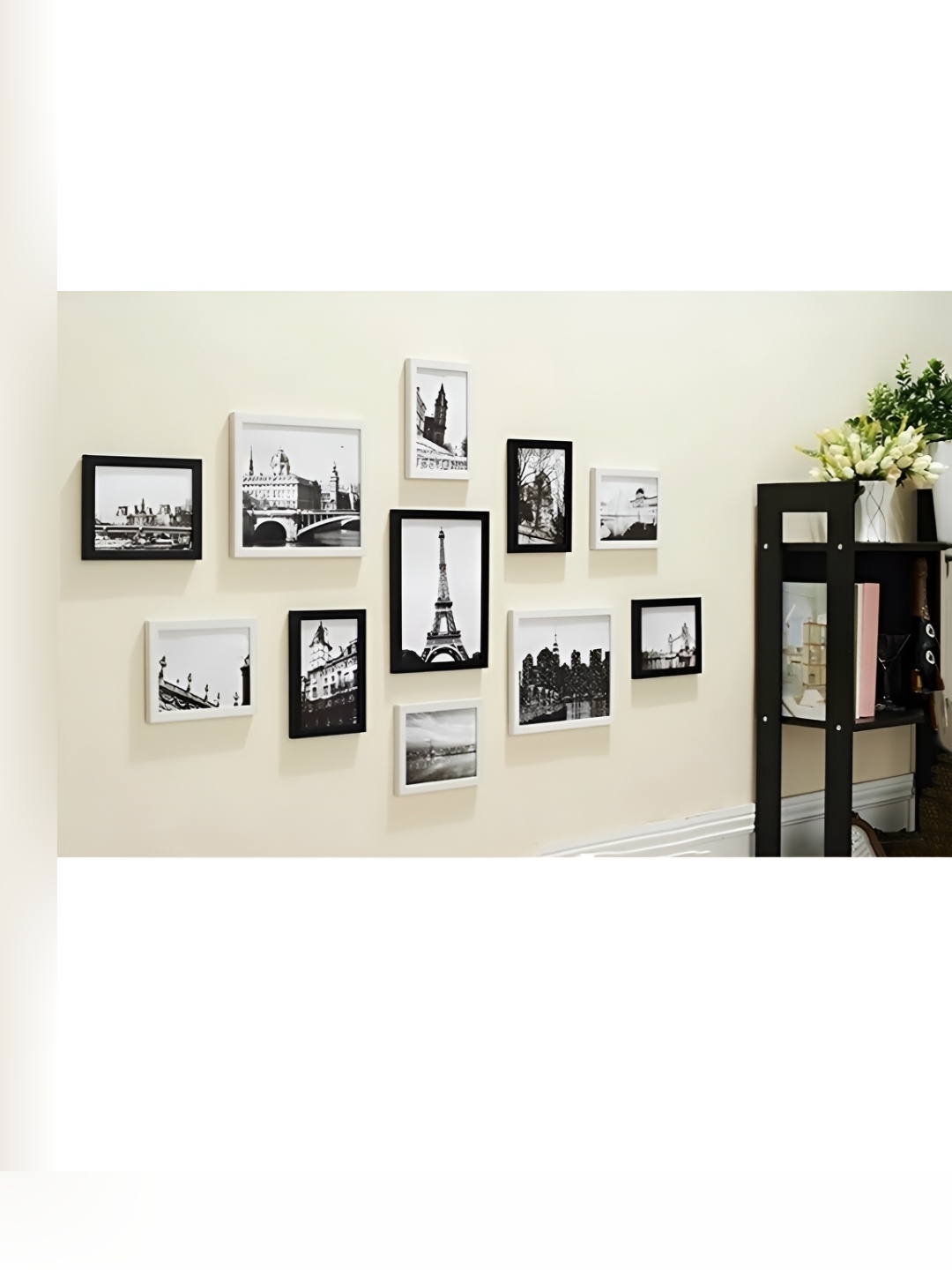 

ArtzFolio Brown & White 11Pcs Wooden Wall Photo Frames