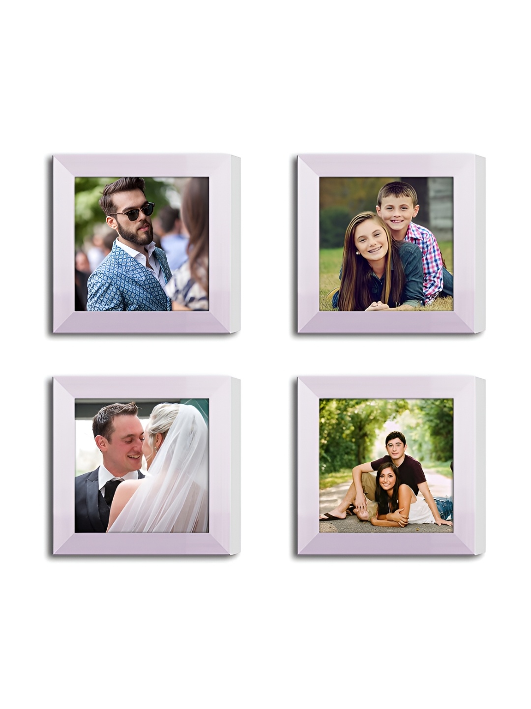 

ArtzFolio White 4 Pieces Wooden Wall Photo Frames