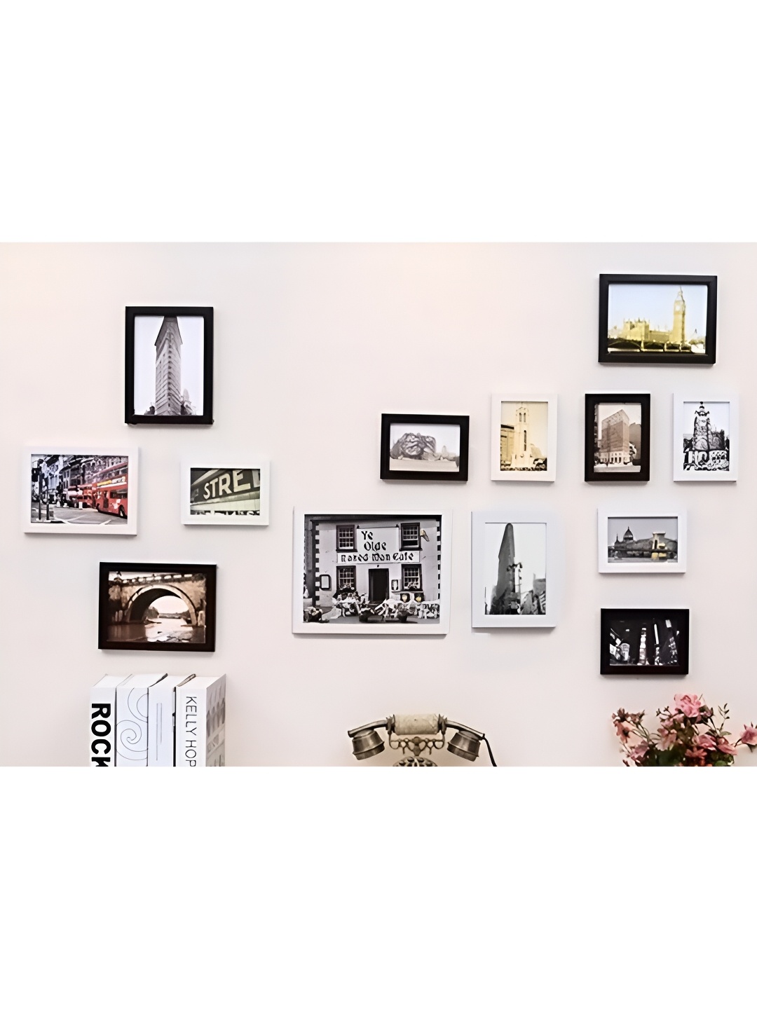 

ArtzFolio Black & White 13Pcs Wooden Wall Photo Frames