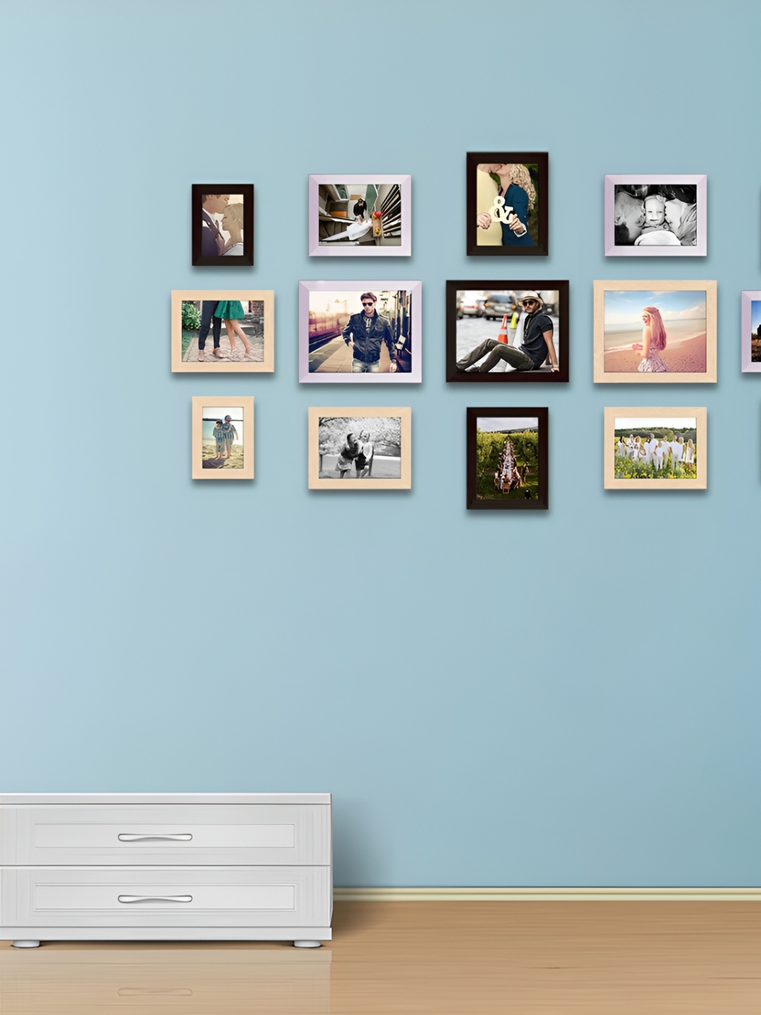 

ArtzFolio White Black 15 Pieces Wooden Wall Photo Frames