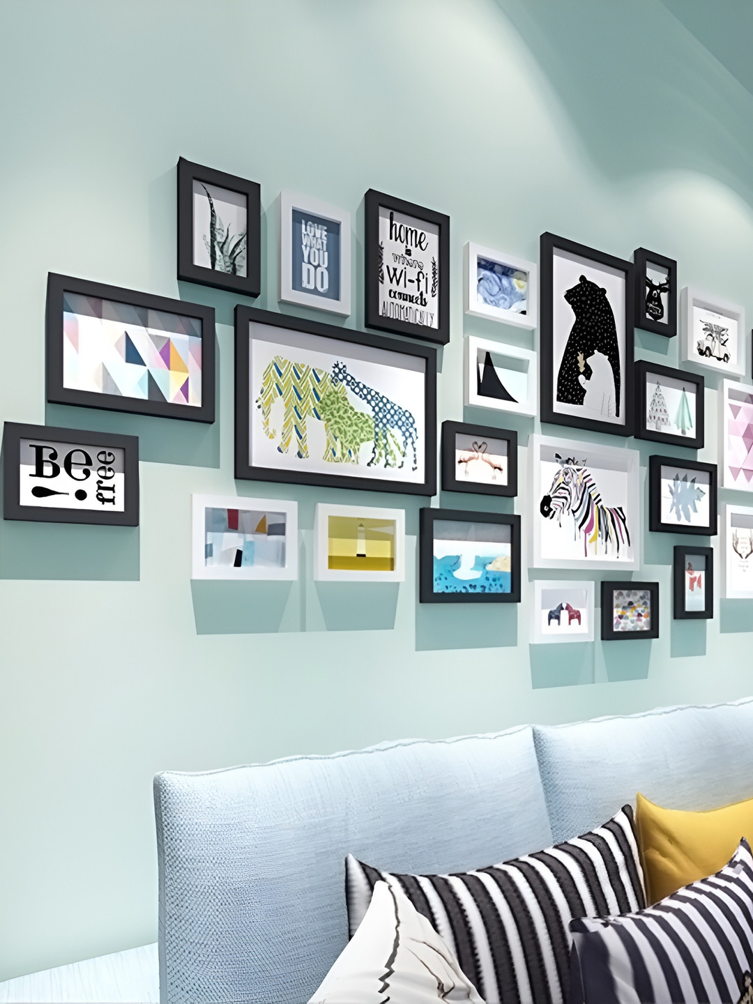 

ArtzFolio Black & White 31 Pieces Wooden Wall Photo Frames