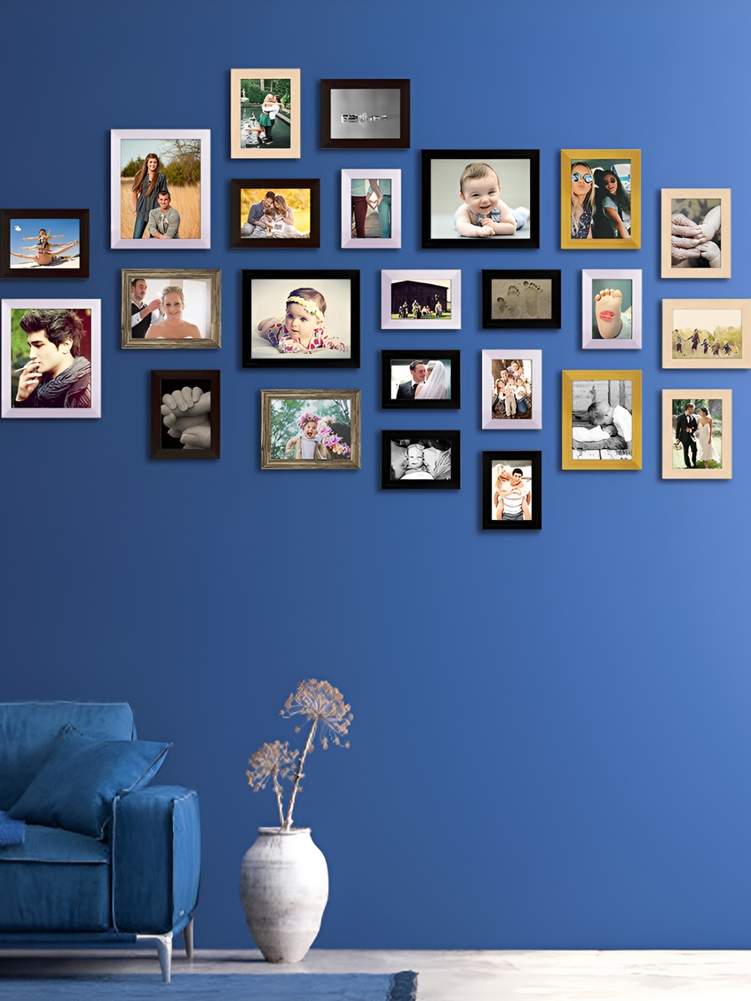 

ArtzFolio White & Black 24 Pieces Wooden Wall Photo Frames