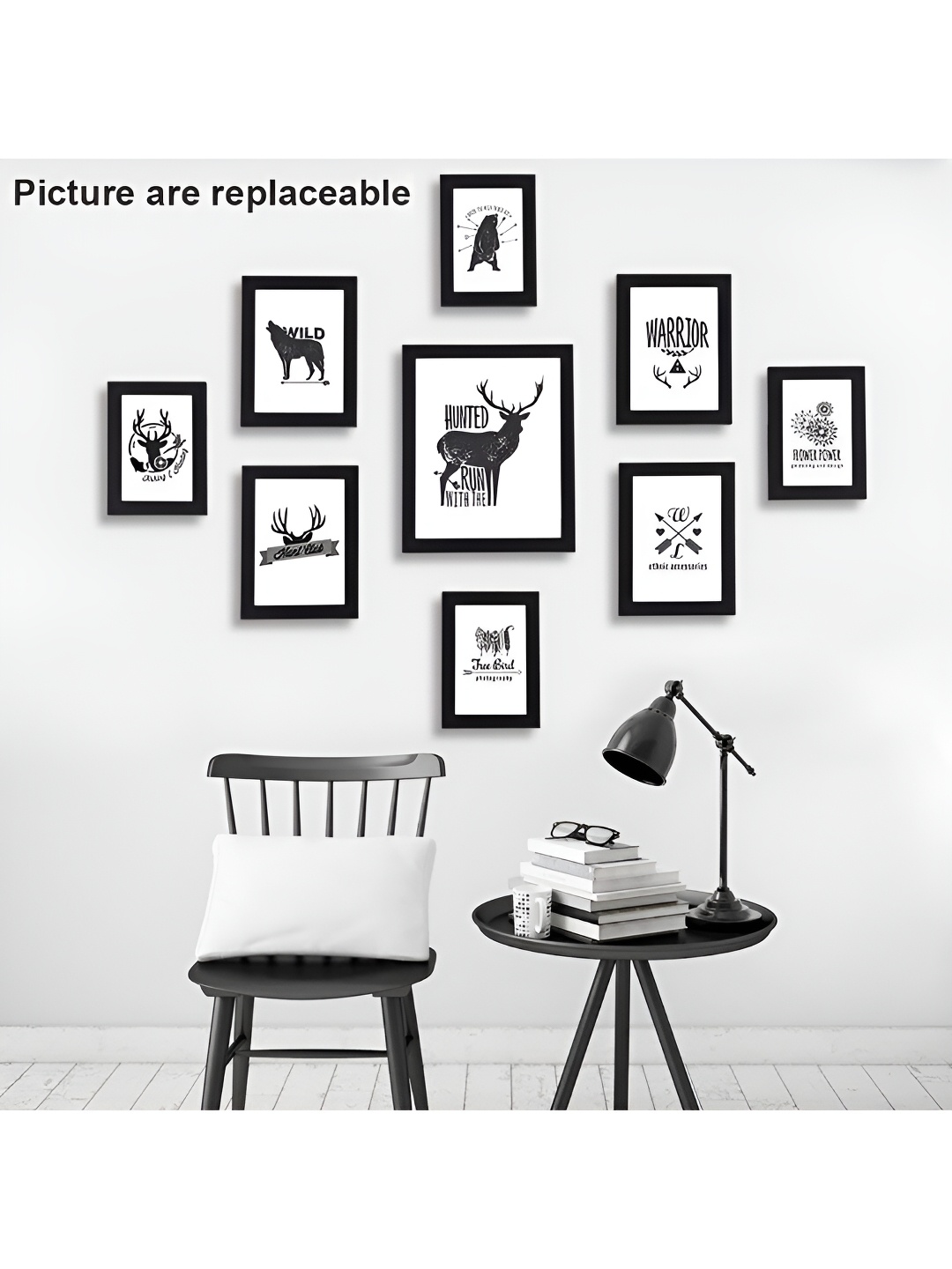 

ArtzFolio Black 10 Pieces Wooden Wall Photo Frames