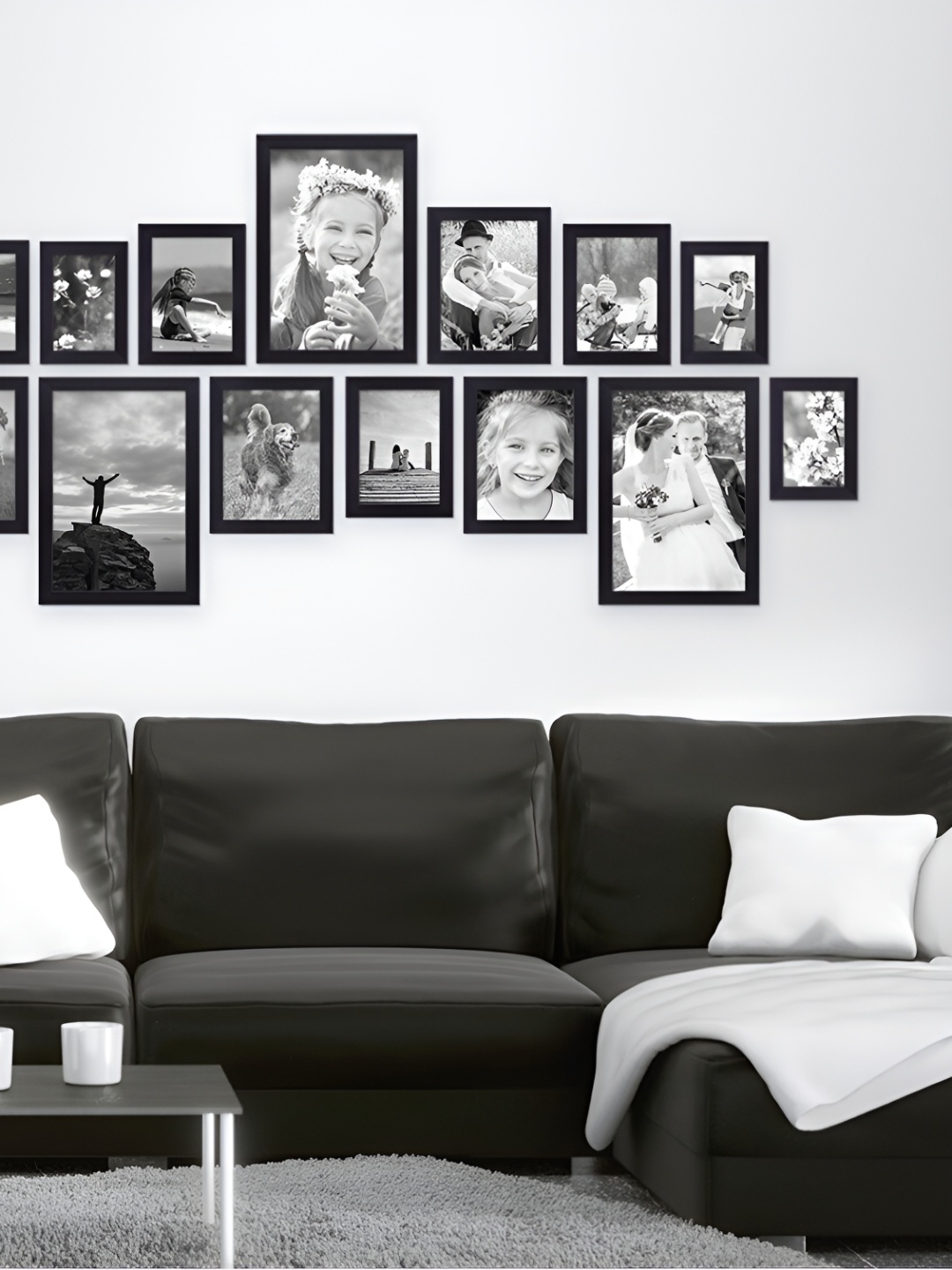 

ArtzFolio Black 15 Pieces Wooden Wall Photo Frames