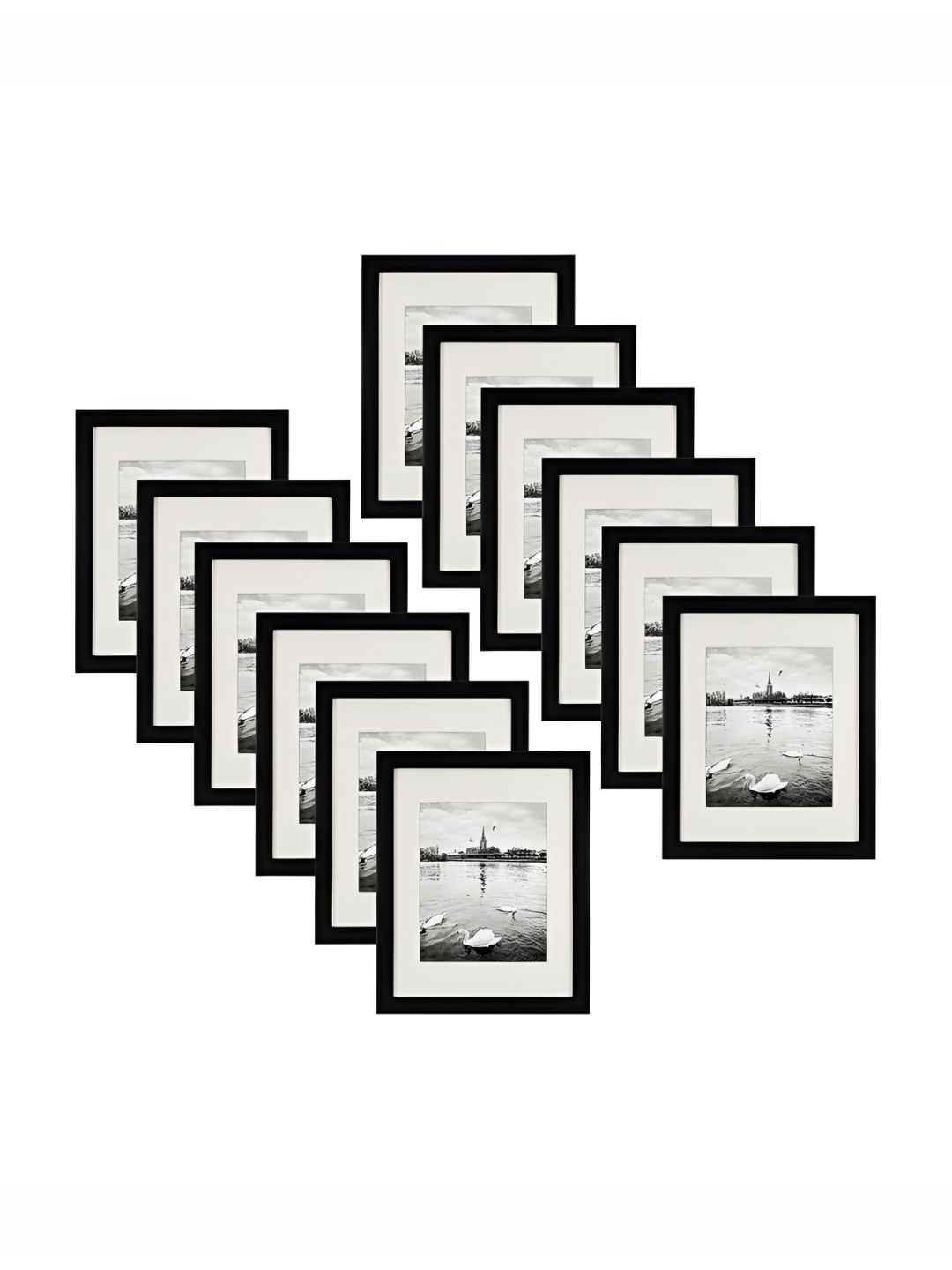 

ArtzFolio Black 12 Pieces Wooden Wall Photo Frames