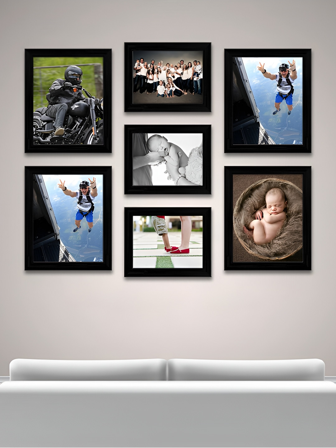

ArtzFolio Black 7 Pieces Wooden Wall Photo Frames