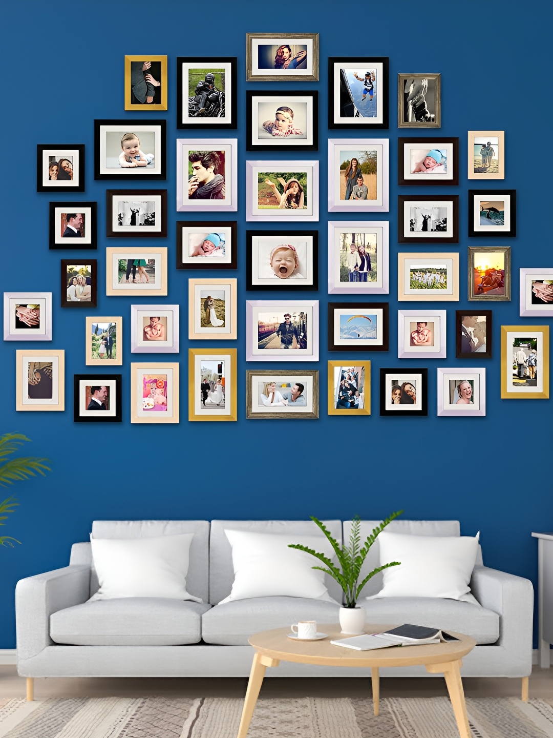 

ArtzFolio Black & White 42 Pieces Wooden Wall Photo Frames
