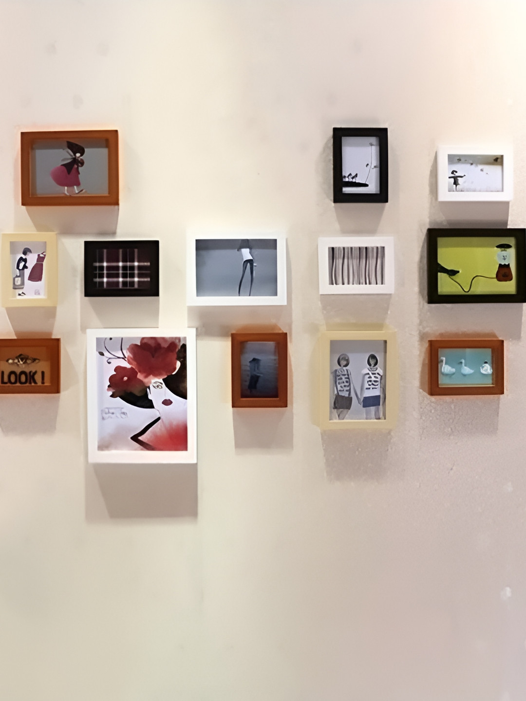 

ArtzFolio White Black 15 Pieces Wooden Wall Photo Frames