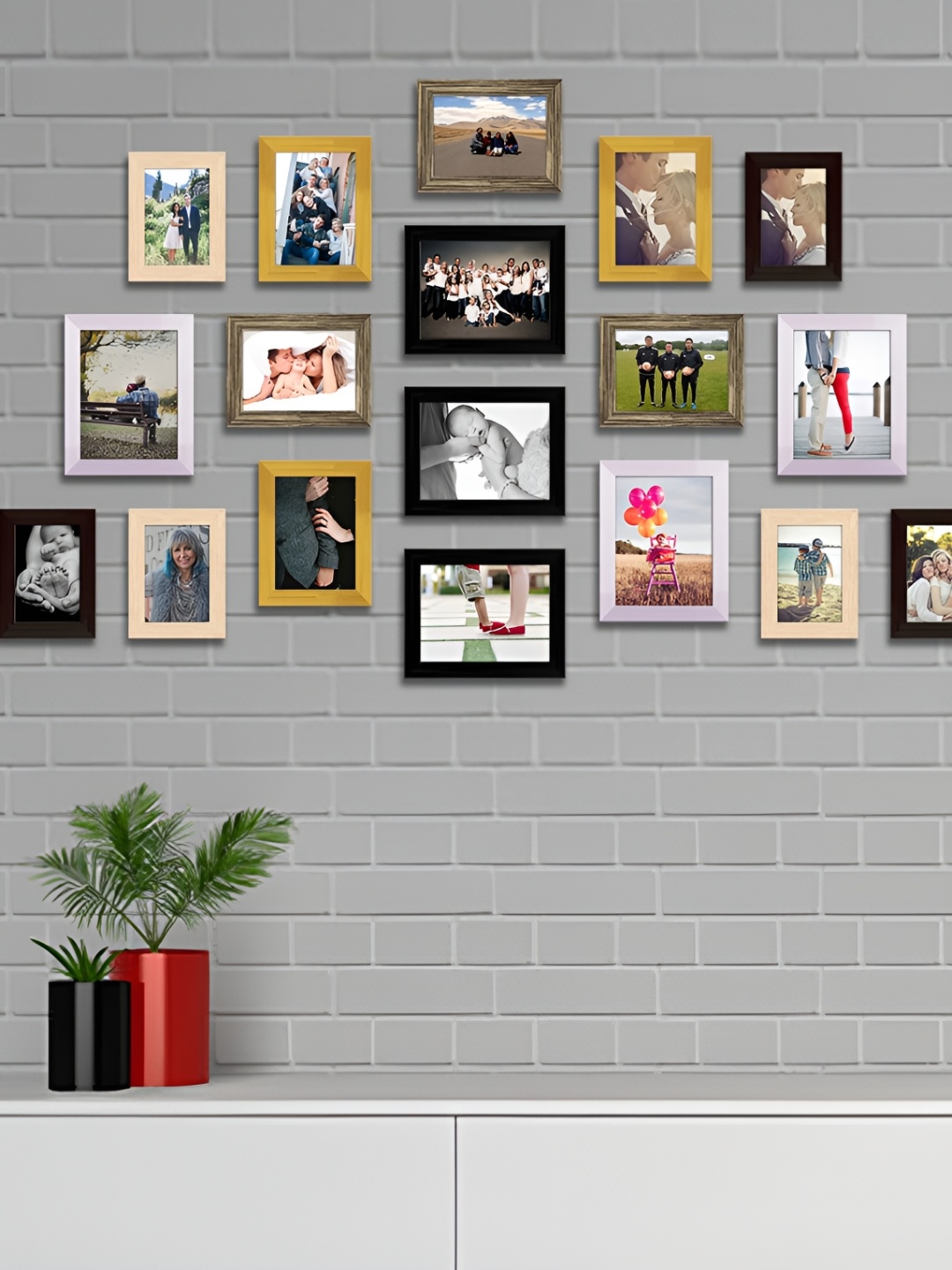 

ArtzFolio Black & Beige 18 Pieces Wooden Wall Photo Frames