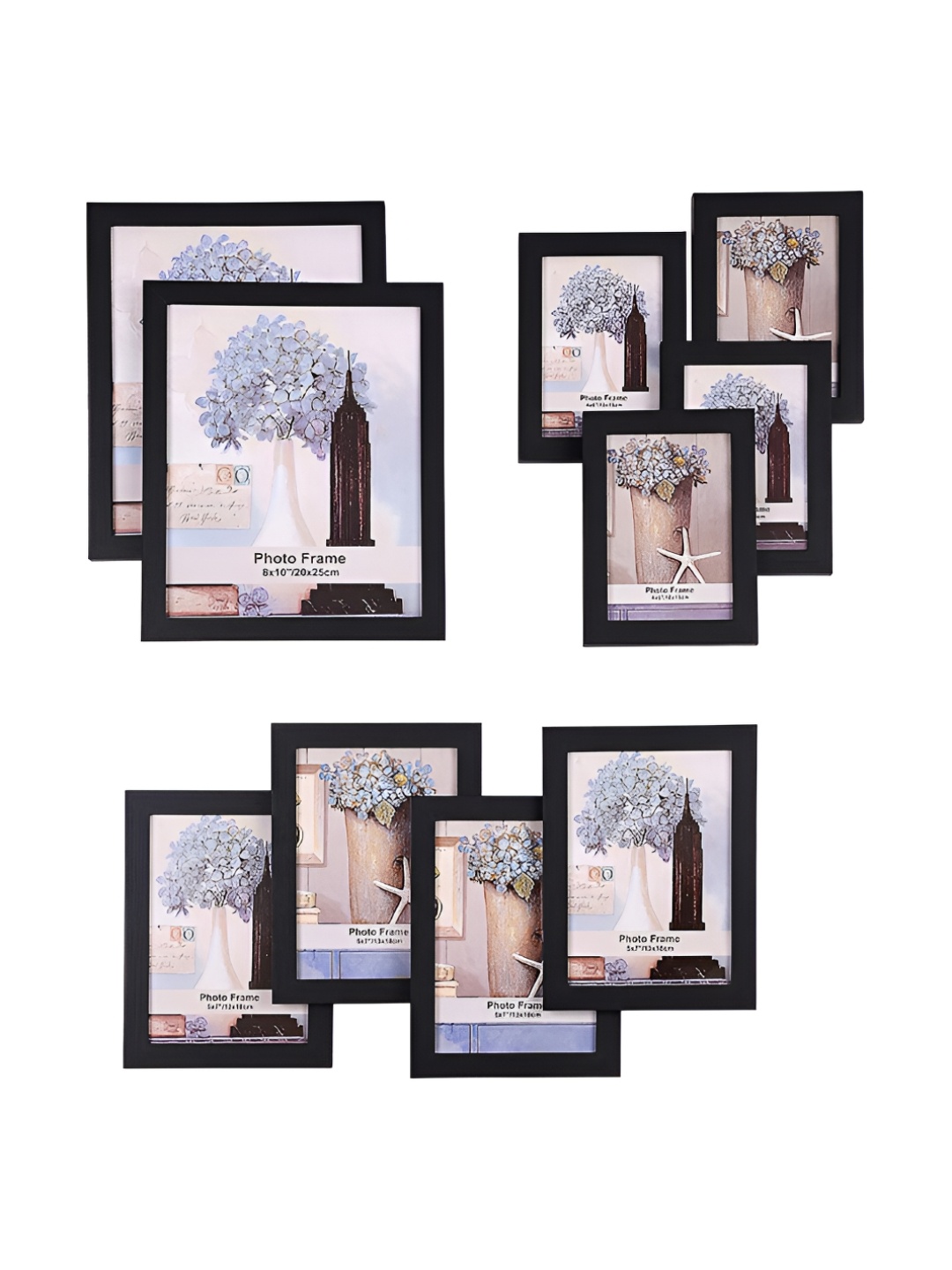 

ArtzFolio Black 10 Pieces Wooden Wall Photo Frames