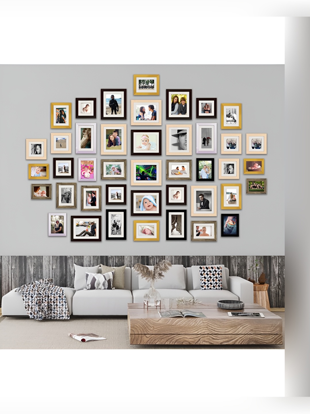 

ArtzFolio Black & Brown 42 Pieces Wooden Wall Photo Frames