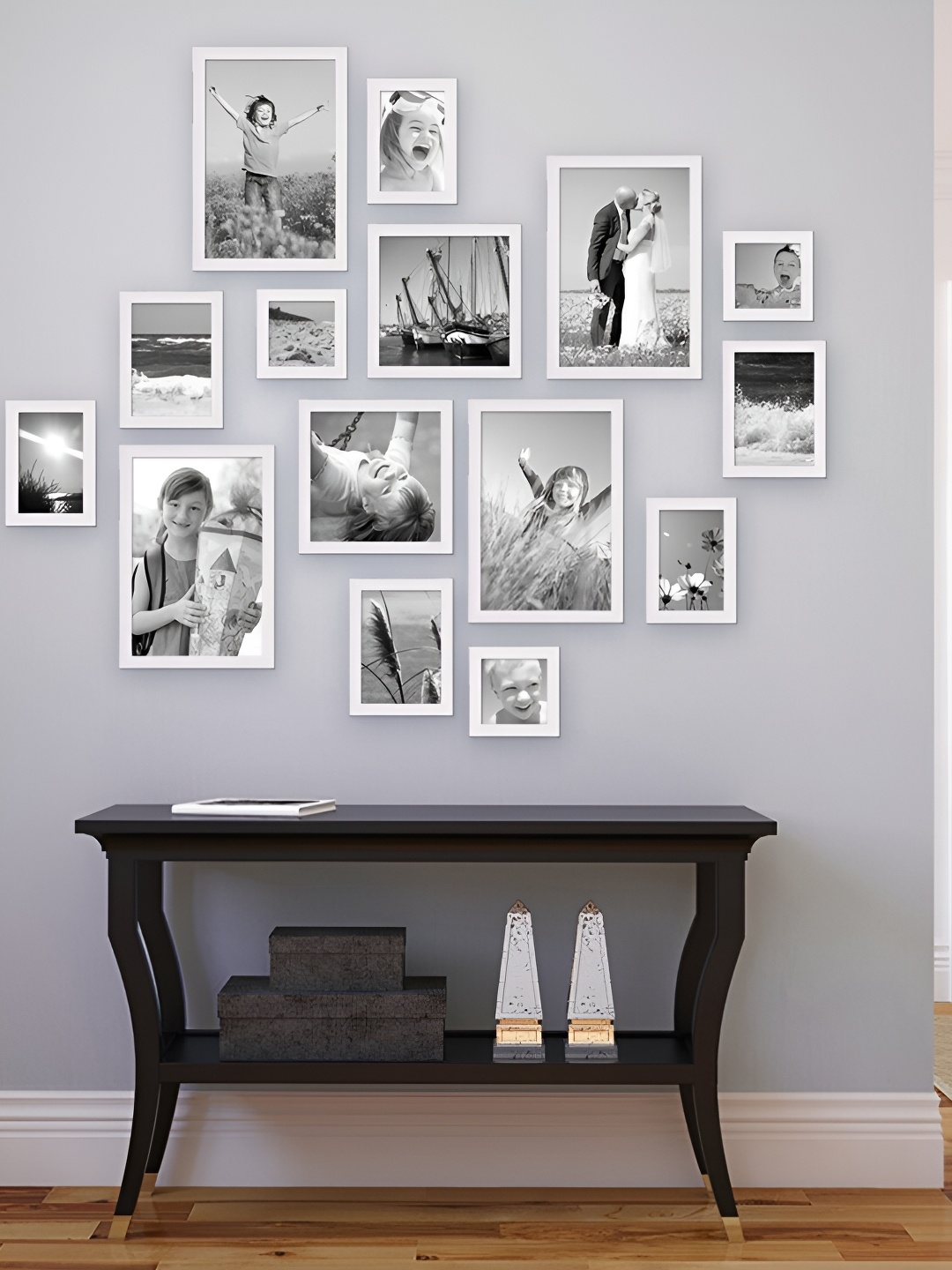 

ArtzFolio White 15 Pieces Wooden Wall Photo Frames