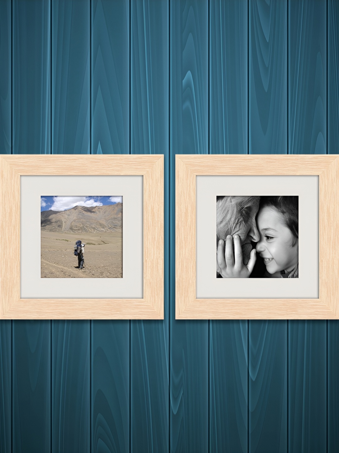 

ArtzFolio Camel Brown 2 Pieces Wooden Wall Photo Frames