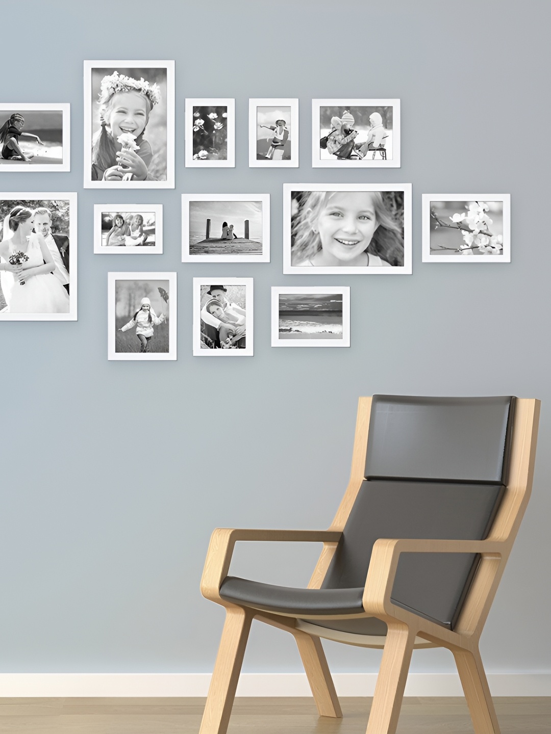 

ArtzFolio White 15 Pieces Wooden Wall Photo Frames