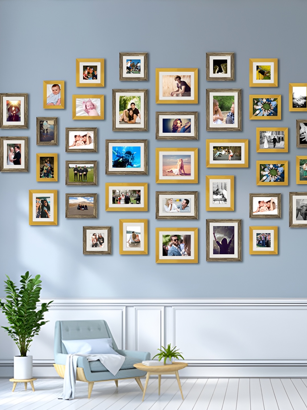 

ArtzFolio Beige & Brown 39 Pieces Wooden Wall Photo Frames