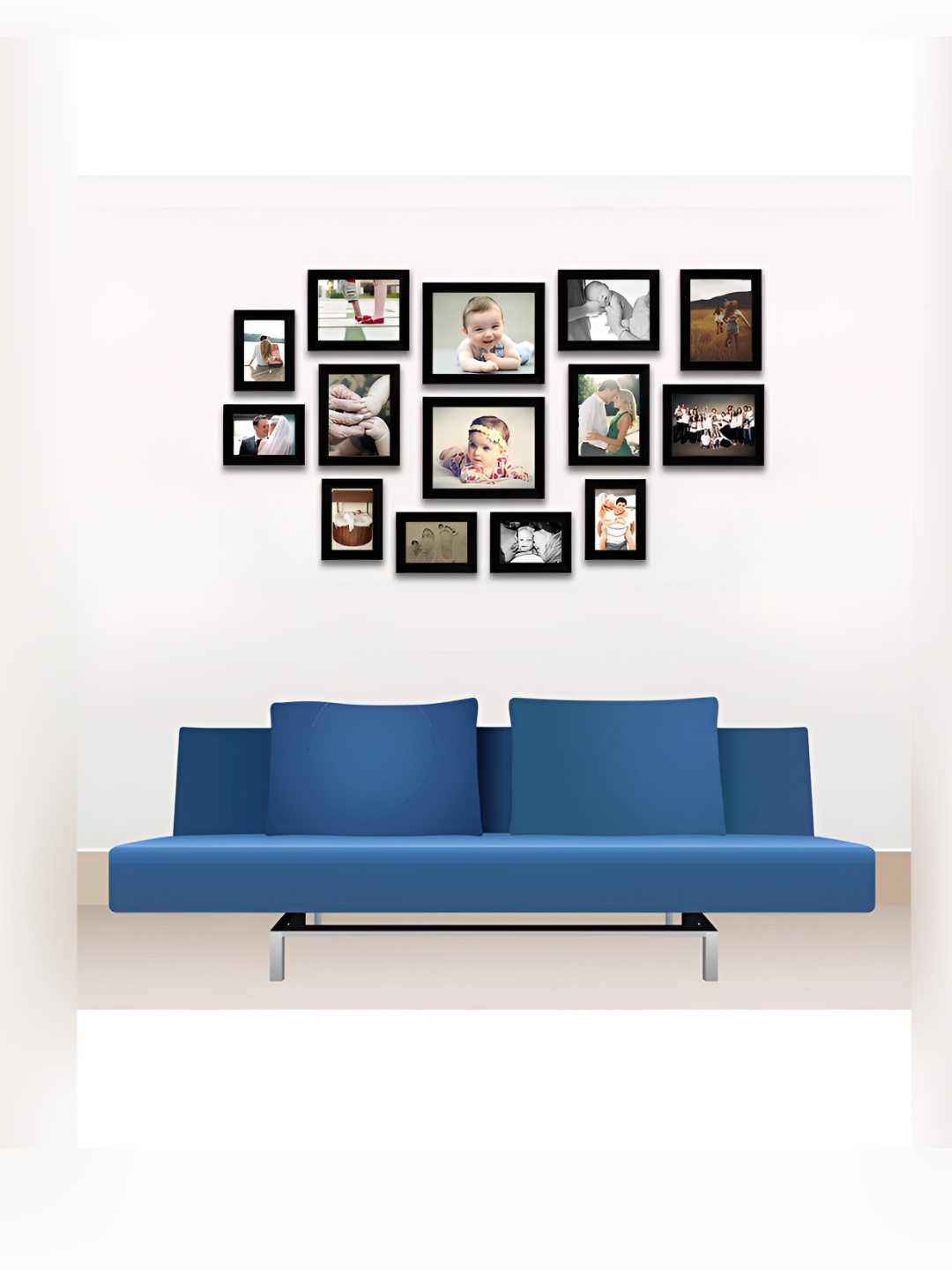 

ArtzFolio Black 14Pcs Wooden Wall Photo Frames