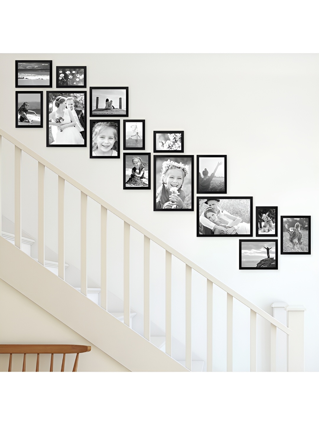 

ArtzFolio Black 15 Pieces Wooden Wall Photo Frames