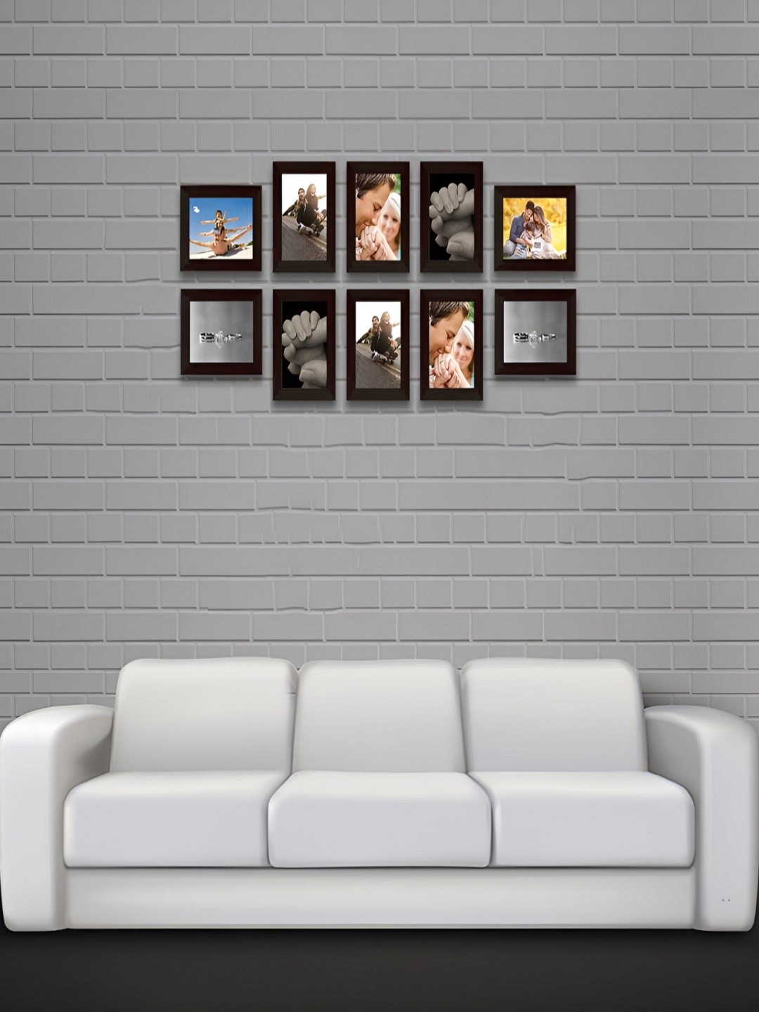 

ArtzFolio Brown 10Pcs Wooden Wall Photo Frames