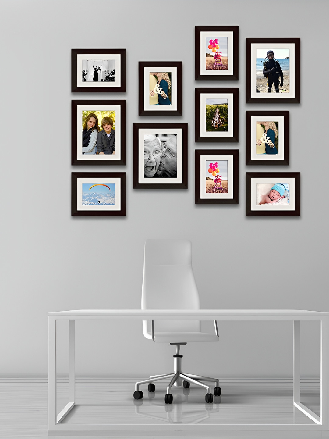 

ArtzFolio Brown 11 Pieces Wooden Wall Photo Frames