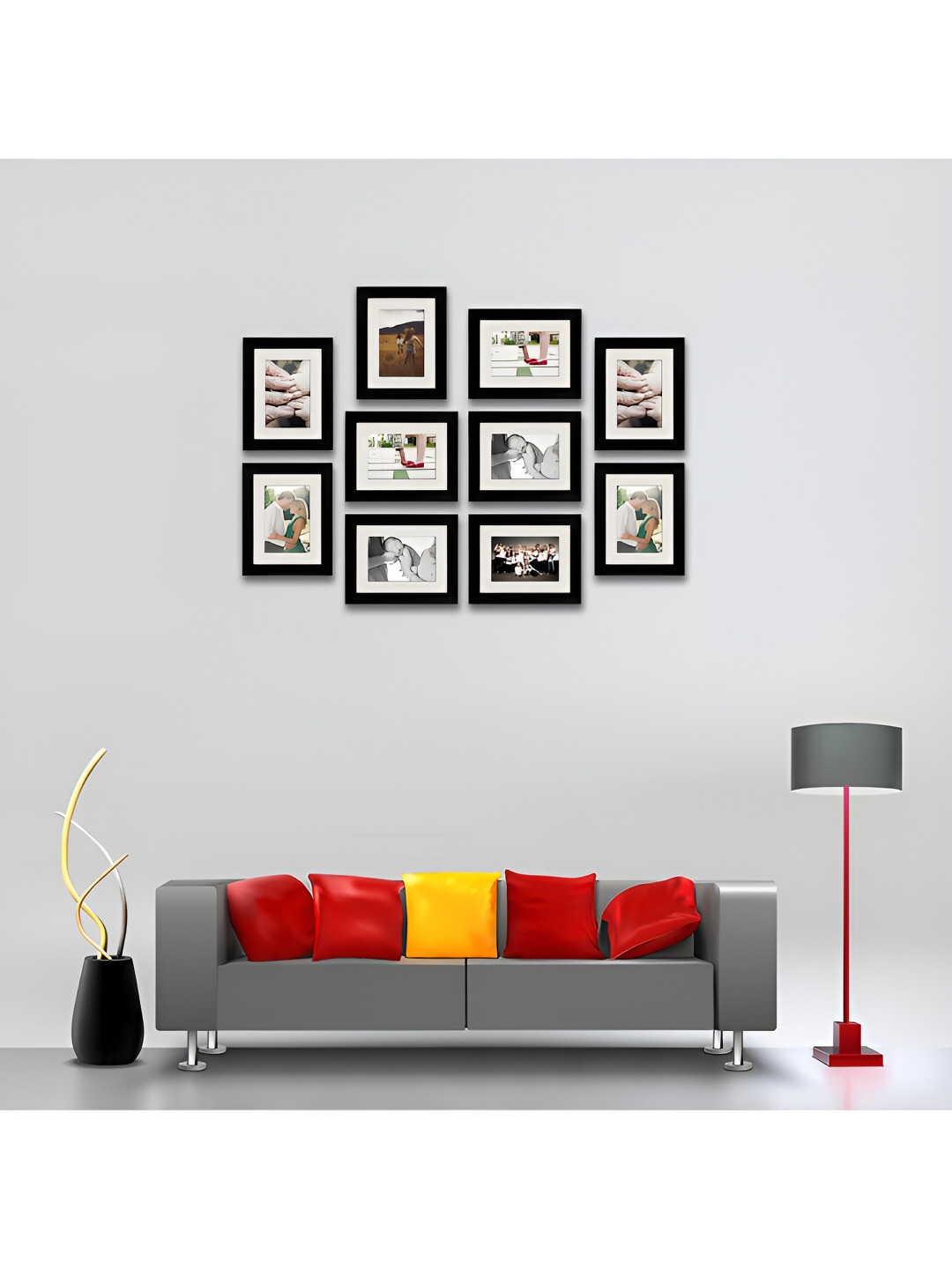 

ArtzFolio Black 10Pcs Wooden Wall Photo Frames