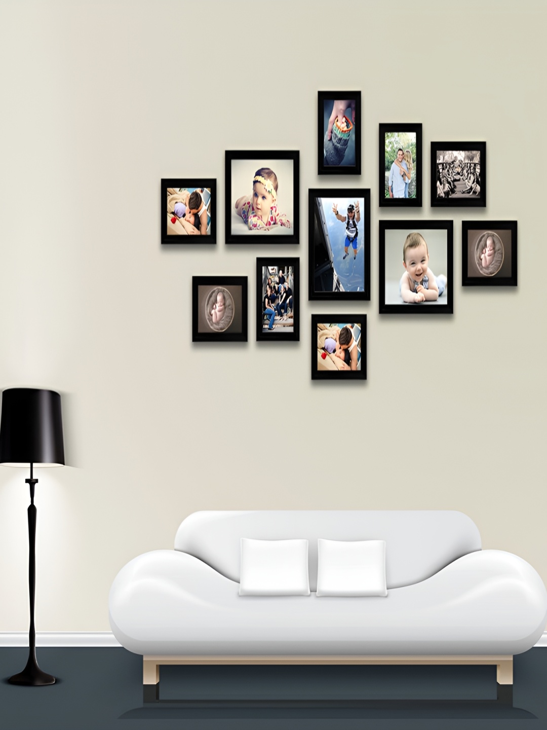 

ArtzFolio Black 11Pcs Wooden Wall Photo Frames