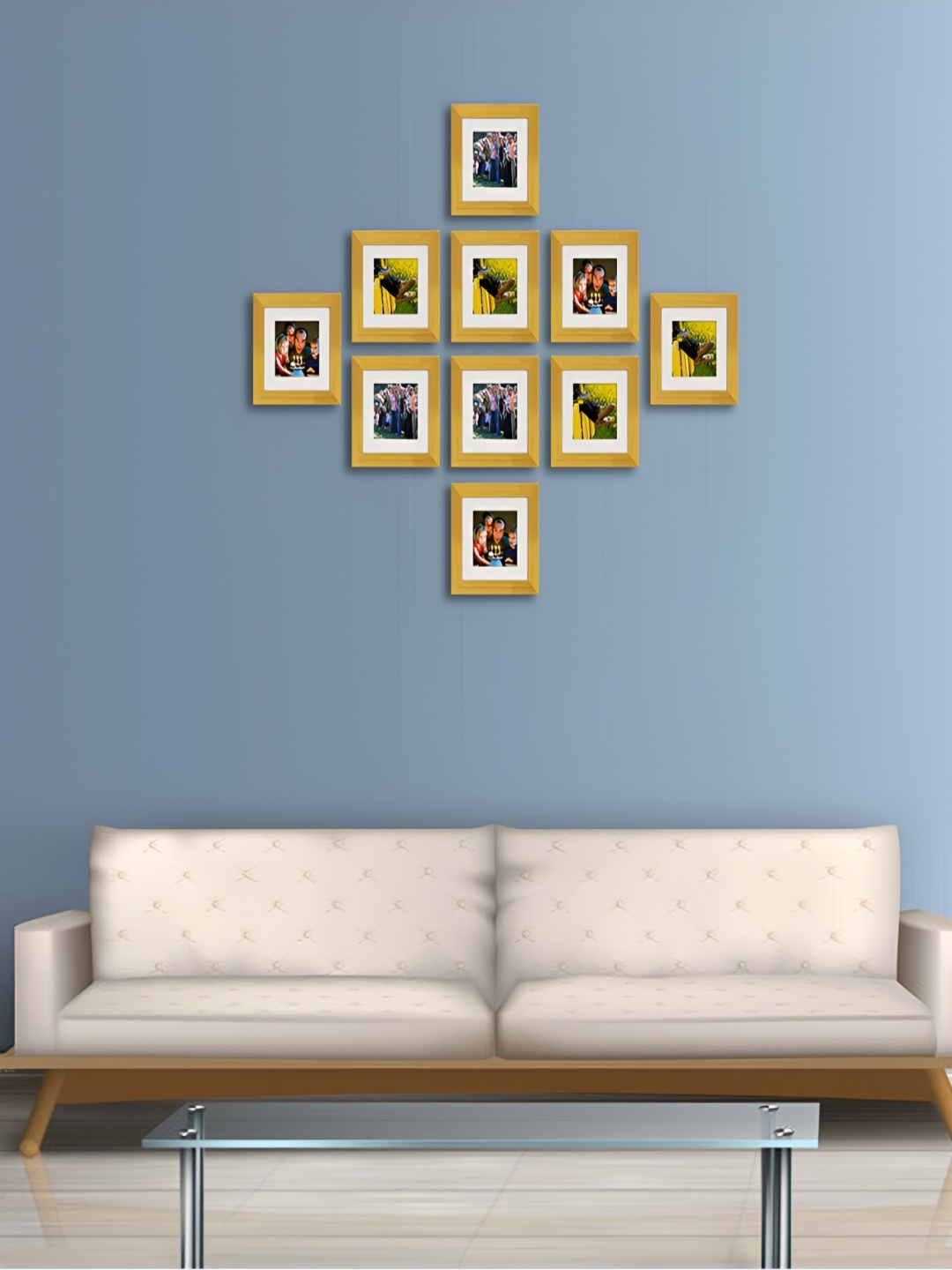 

ArtzFolio Yellow 10 Pieces Wooden Wall Photo Frames