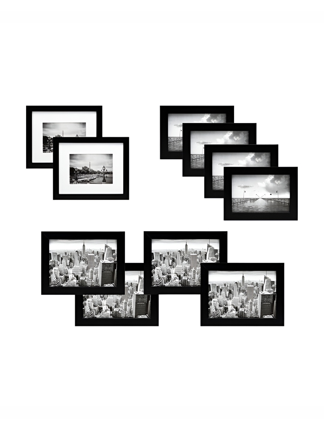 

ArtzFolio Black 10 Pieces Wooden Wall Photo Frames