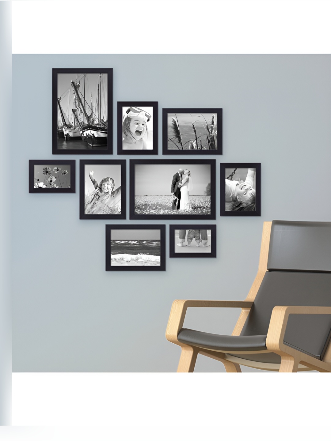 

ArtzFolio Black 9 Pieces Wooden Wall Photo Frames