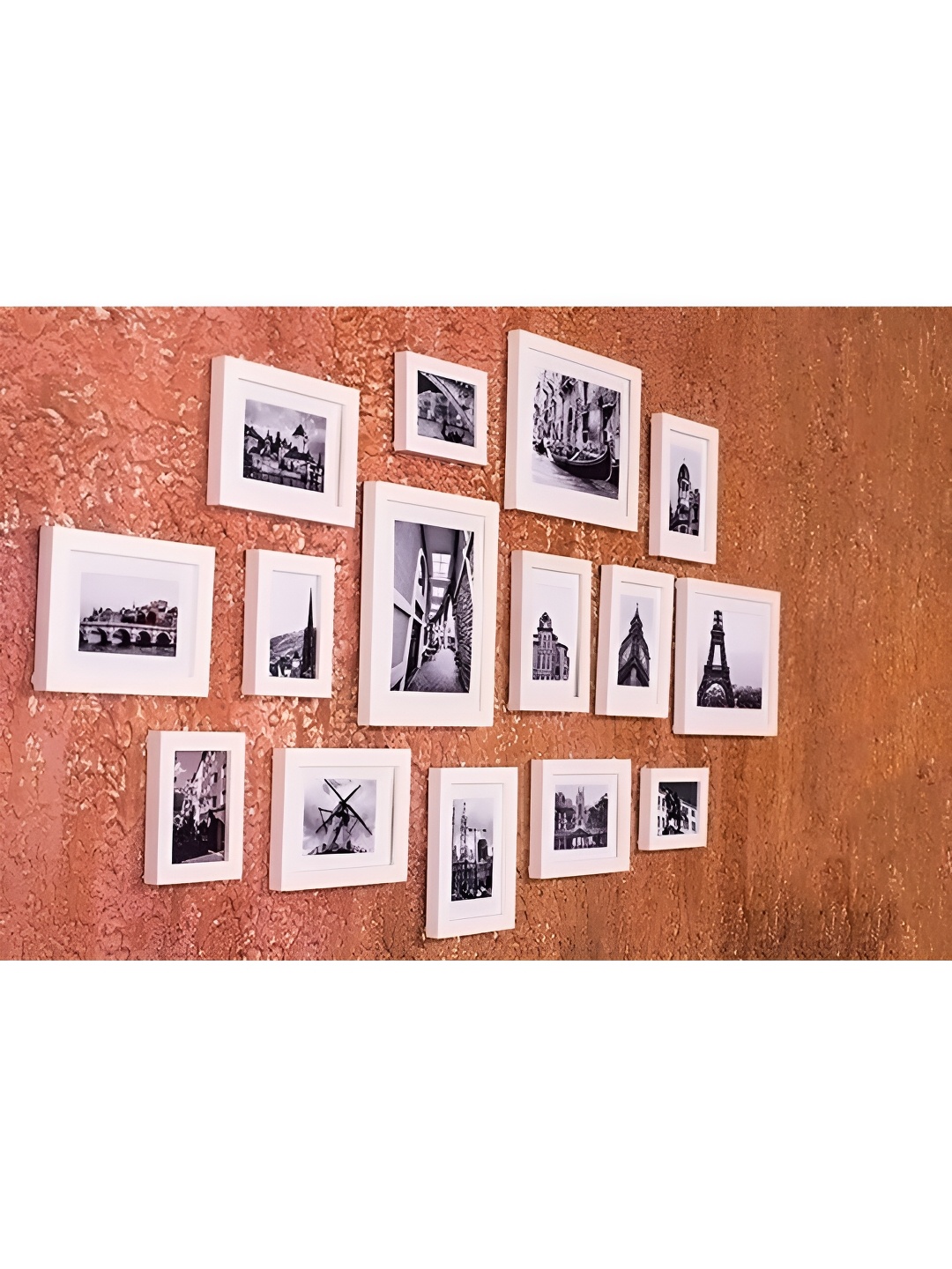 

ArtzFolio White 15Pcs Wooden Wall Photo Frames