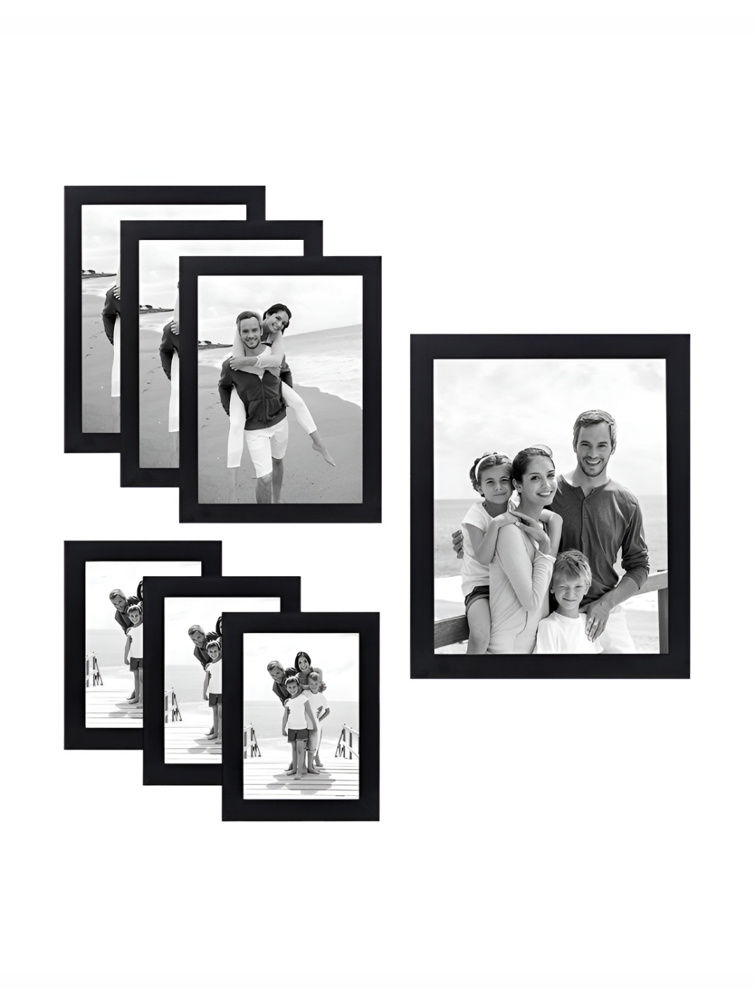 

ArtzFolio Black 7 Pieces Wooden Wall Photo Frames