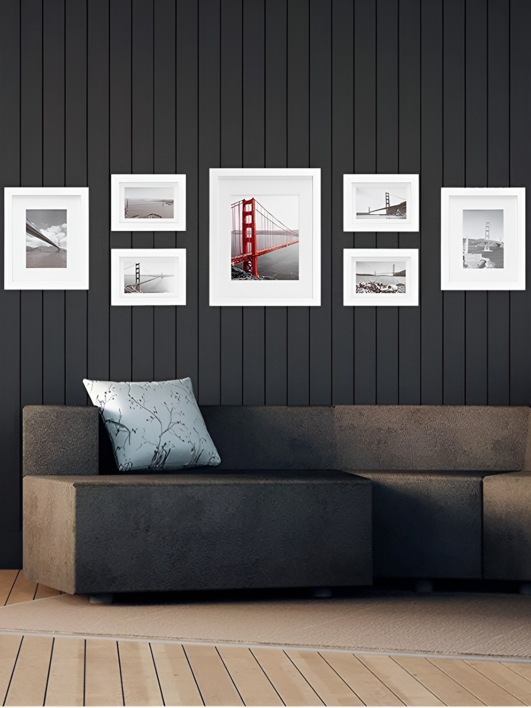 

ArtzFolio White 7 Pieces Wooden Wall Photo Frames