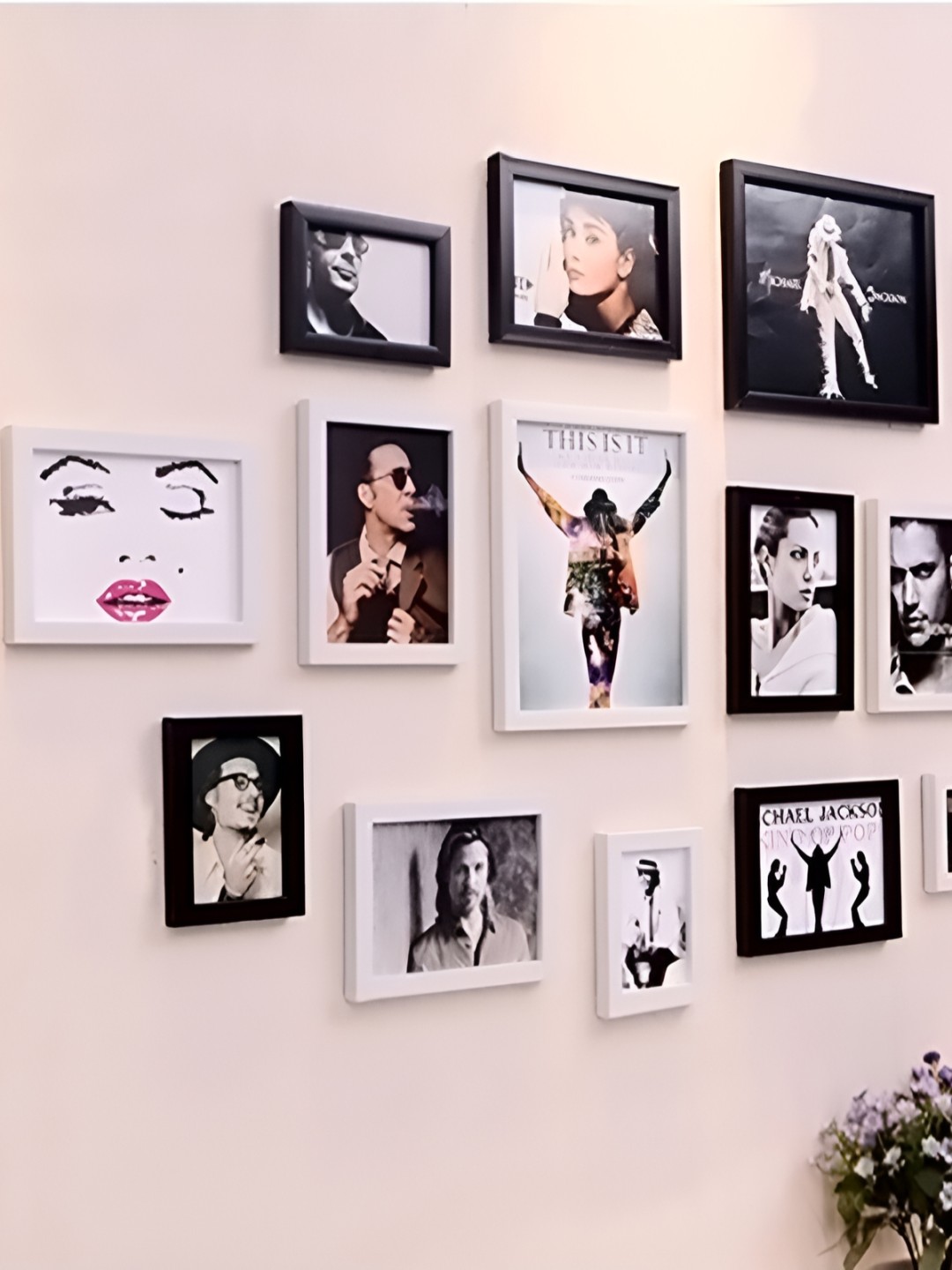 

ArtzFolio White & Black 15 Pieces Wooden Wall Photo Frames