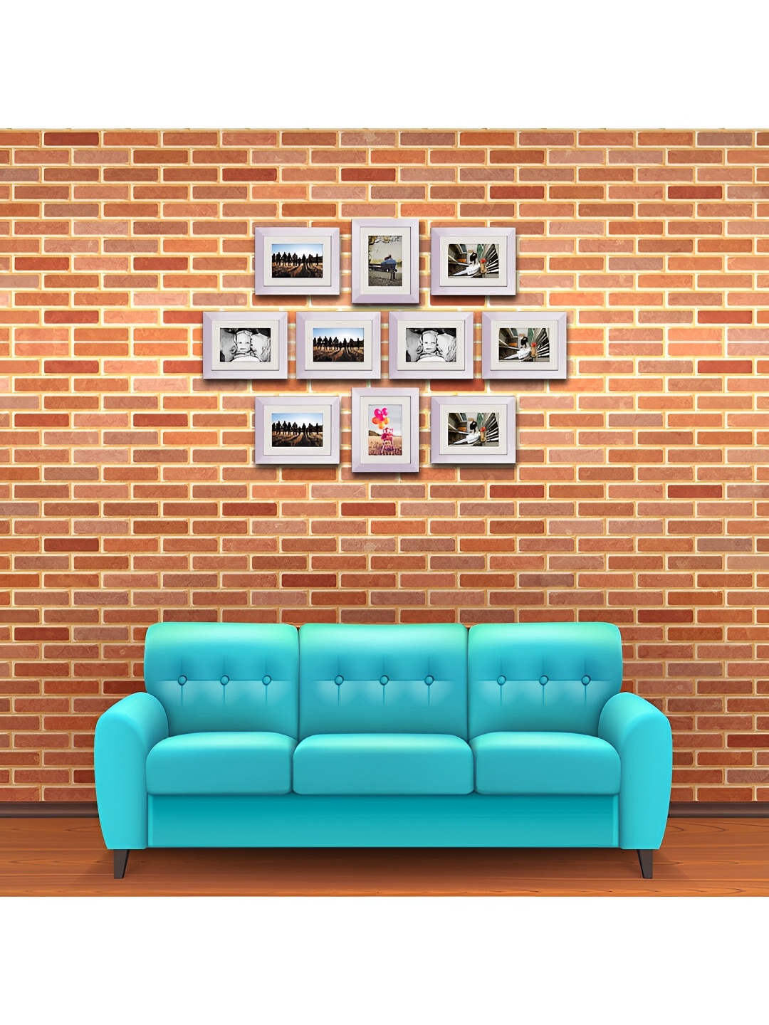 

ArtzFolio White 10Pcs Wooden Wall Photo Frames