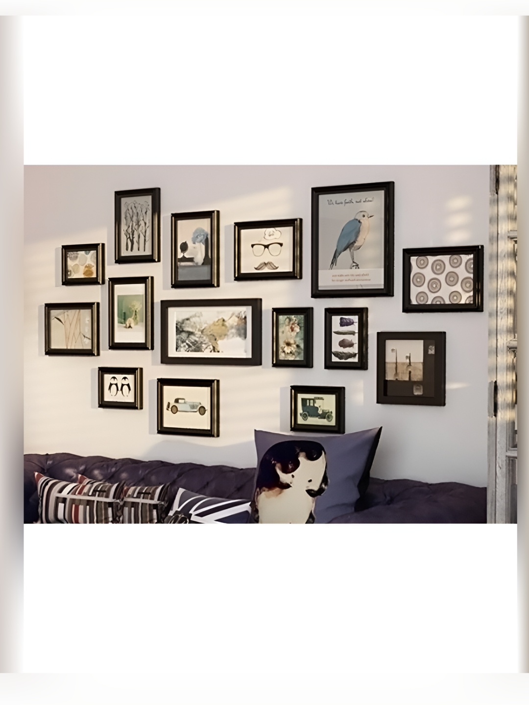 

ArtzFolio Black 15Pcs Wooden Wall Photo Frames