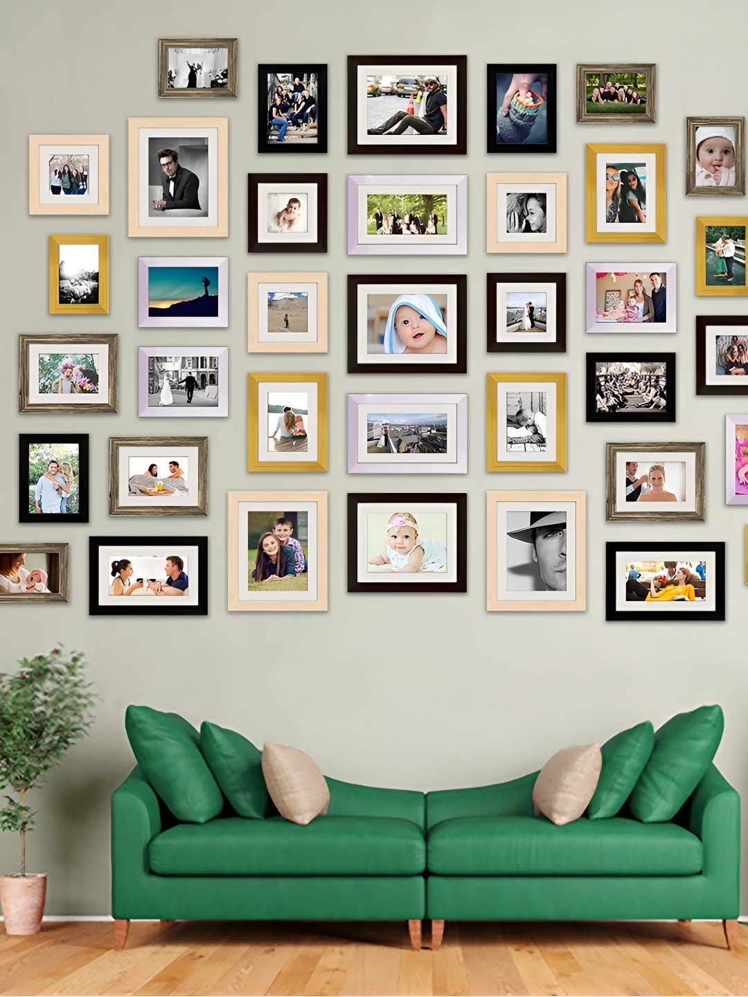 

ArtzFolio Black & Beige 38 Pieces Wooden Wall Photo Frames