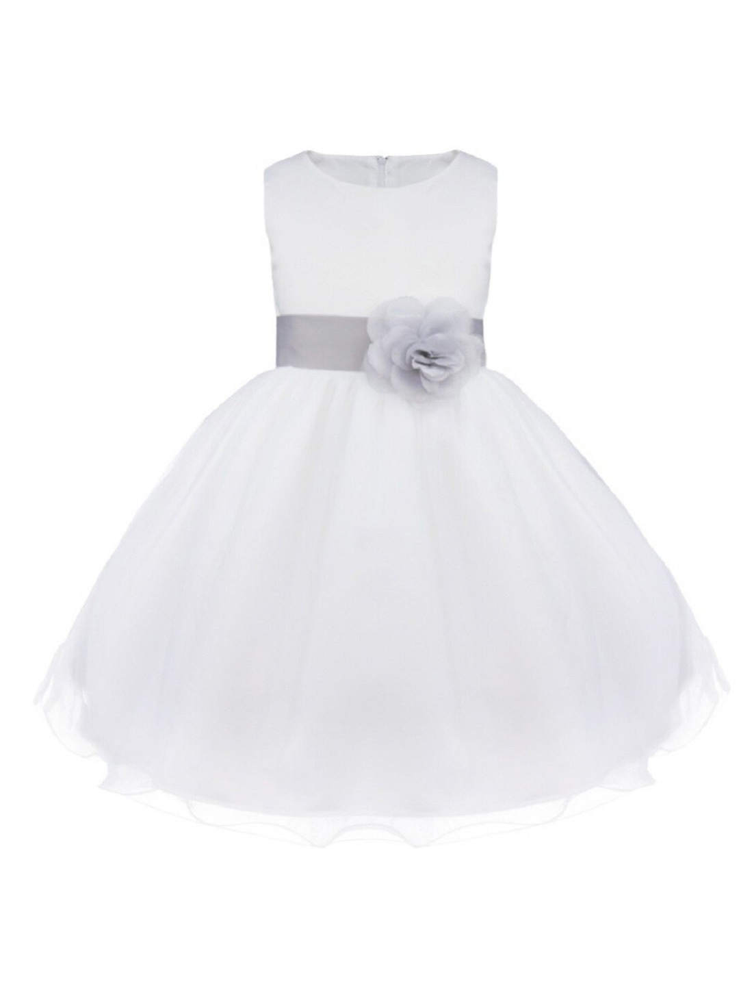 

BAESD Satin Fit & Flare Dress, White