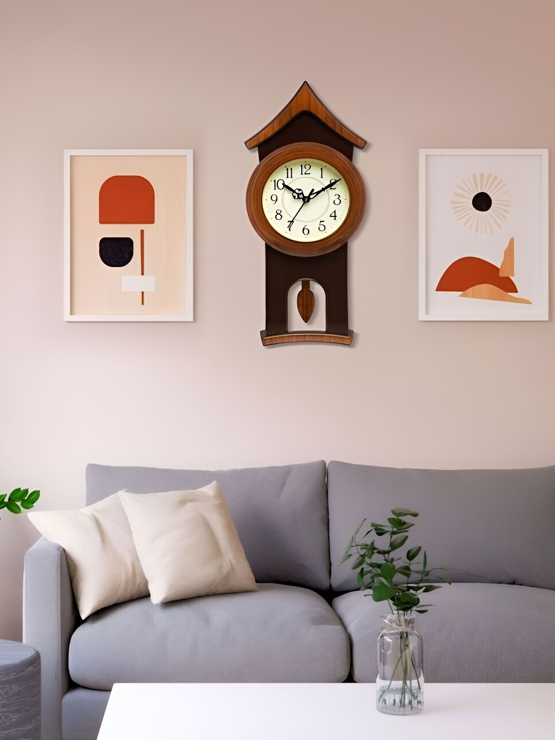 

Attractionz Beige & White Textured Round Analogue Contemporary Wall Clock