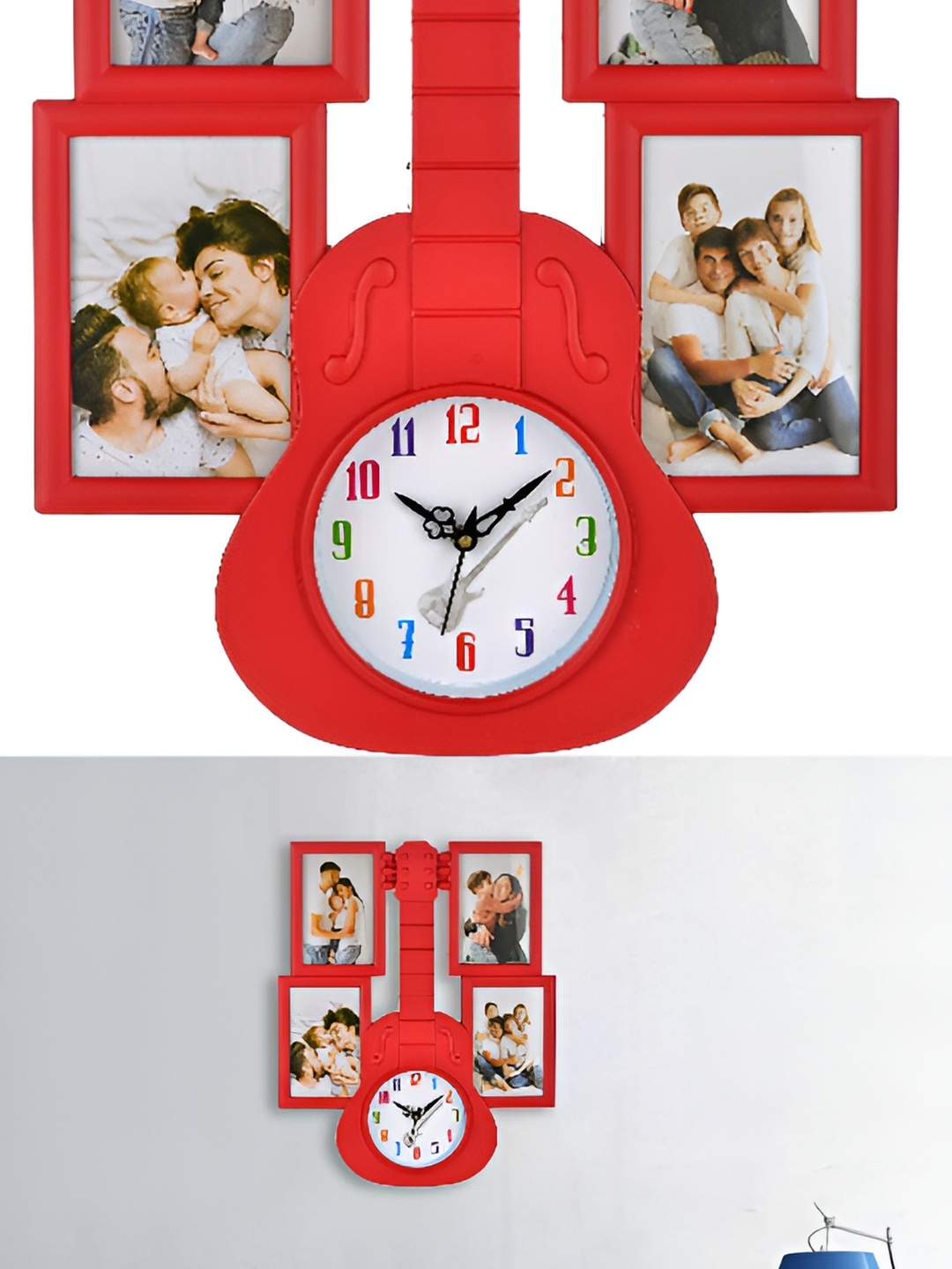

Attractionz Red Round Contemporary Analogue Wall Clock