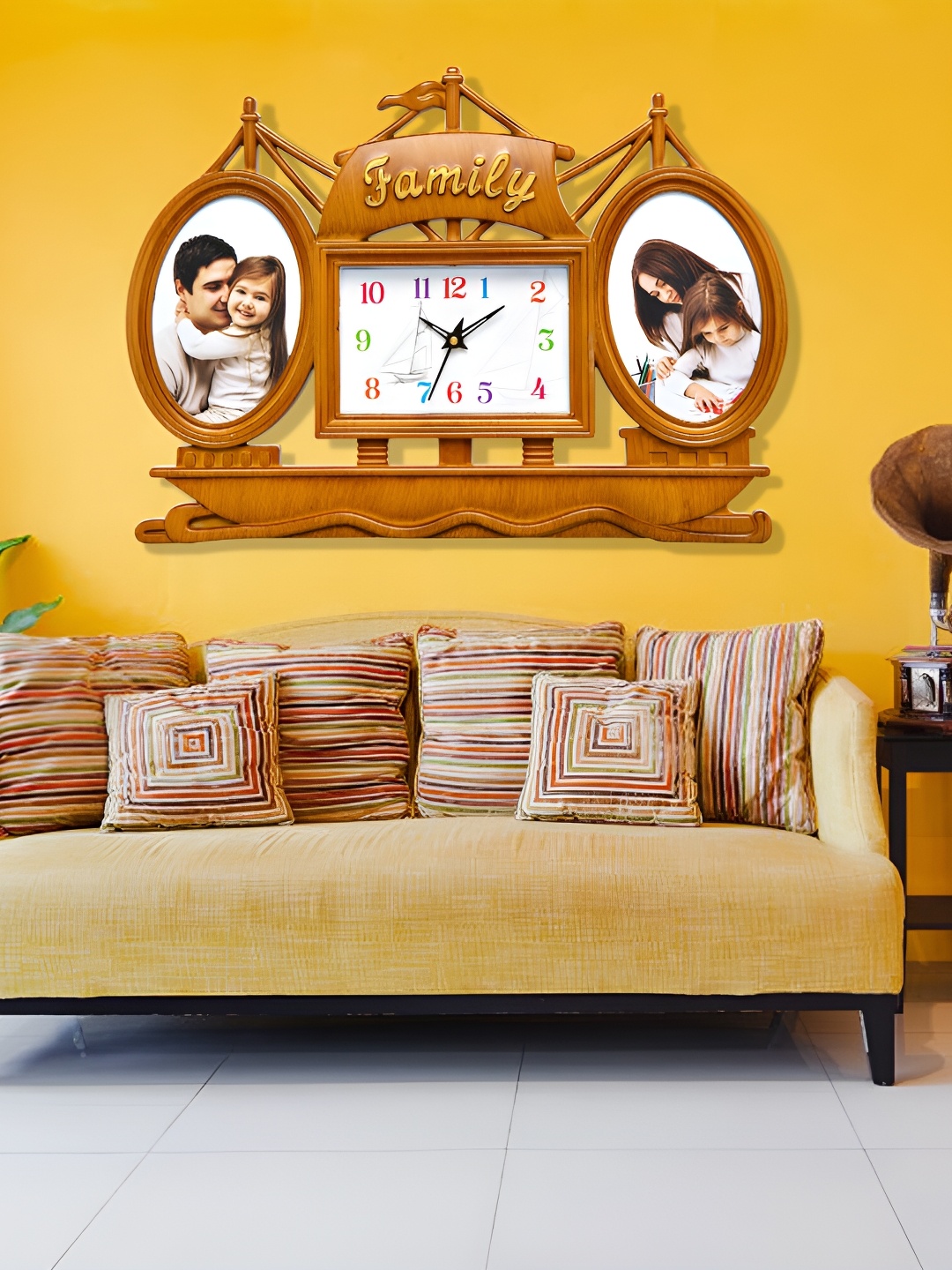

Attractionz Beige & White Textured Contemporary Wall Clock