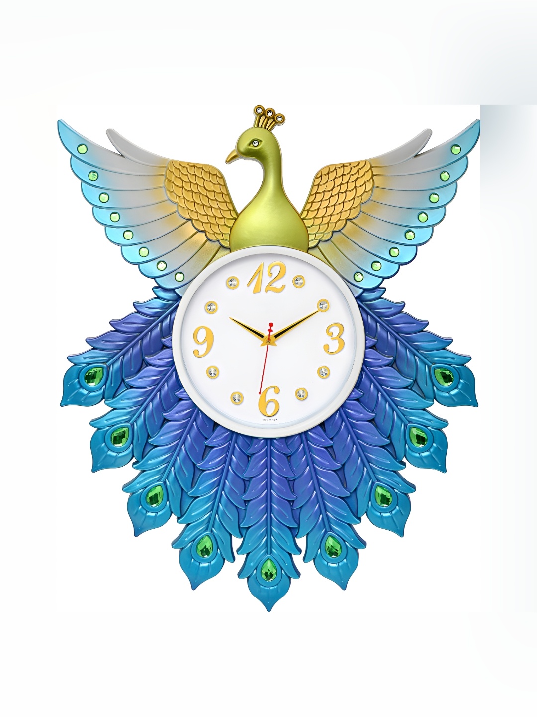 

Attractionz Blue & White Round Textured Analogue Contemporary Wall Clock